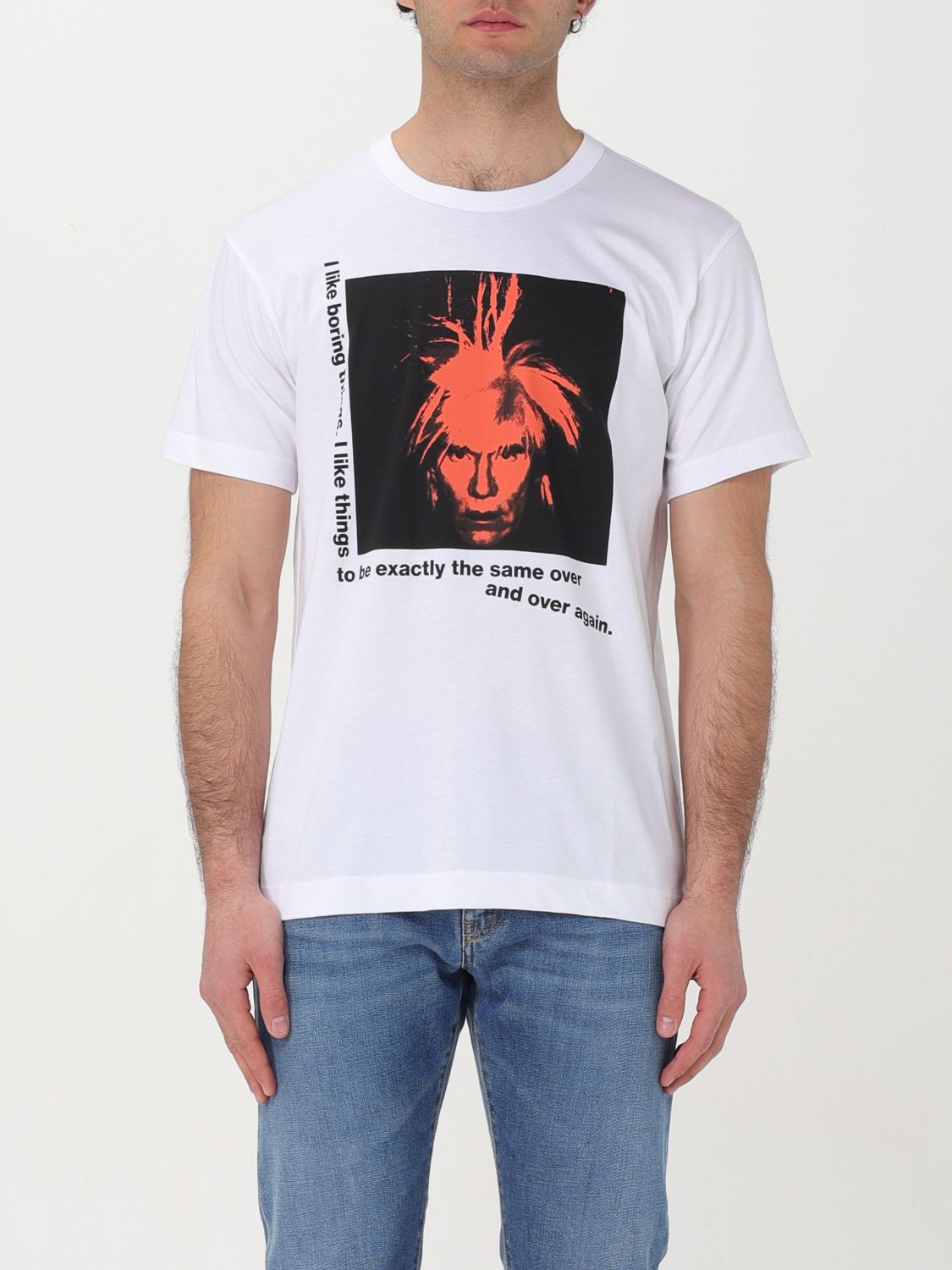 Shop Comme Des Garçons T-shirt Comme Des Garcons Men Color White