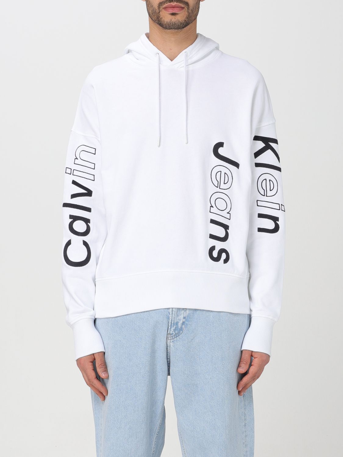 Shop Ck Jeans Sweatshirt  Men Color White