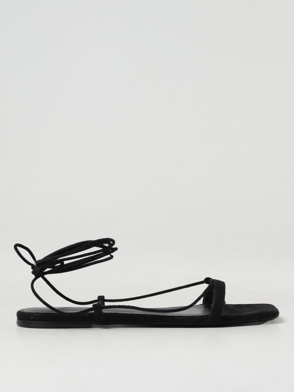 Shop Totême Flat Sandals Toteme Woman Color Black