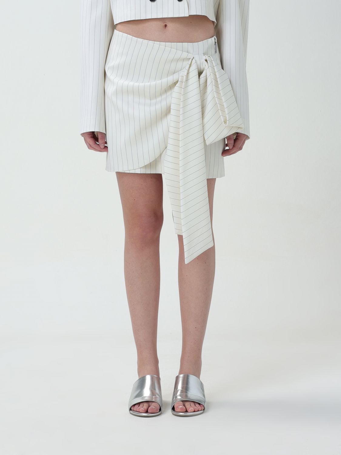 Shop Msgm Skirt  Woman Color White