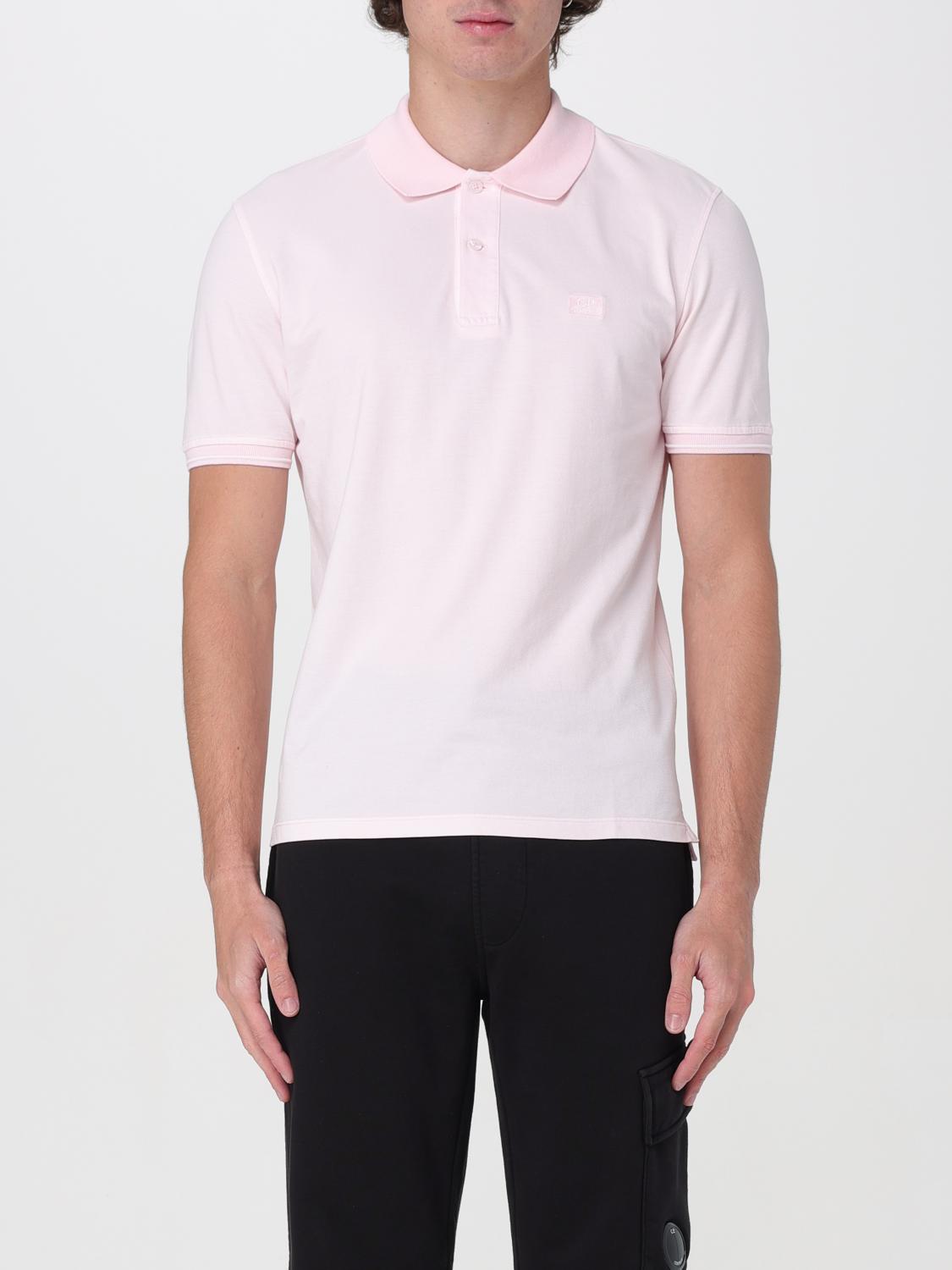 Shop C.p. Company Polo Shirt  Men Color Pink