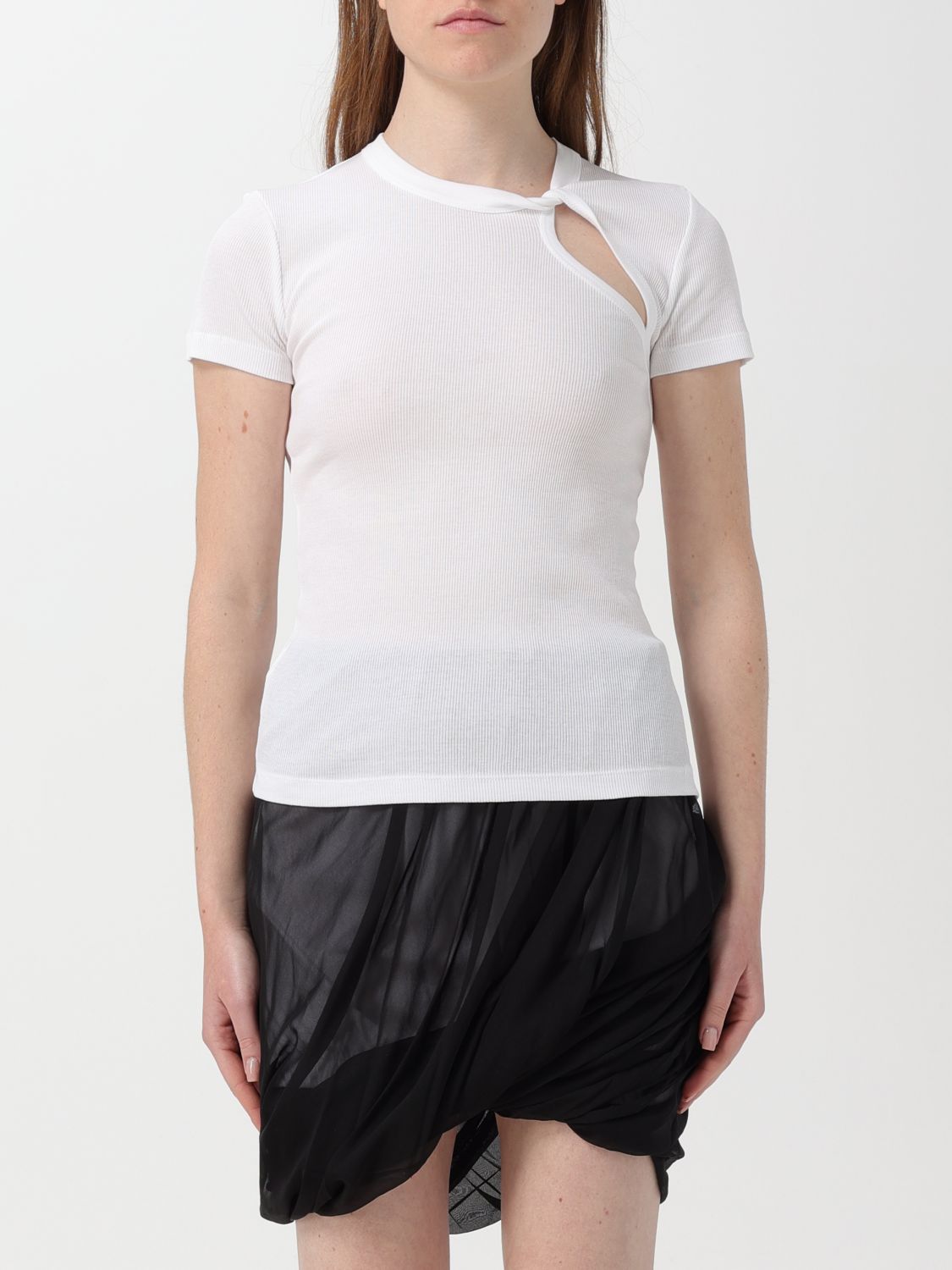 Shop Helmut Lang T-shirt  Woman Color White