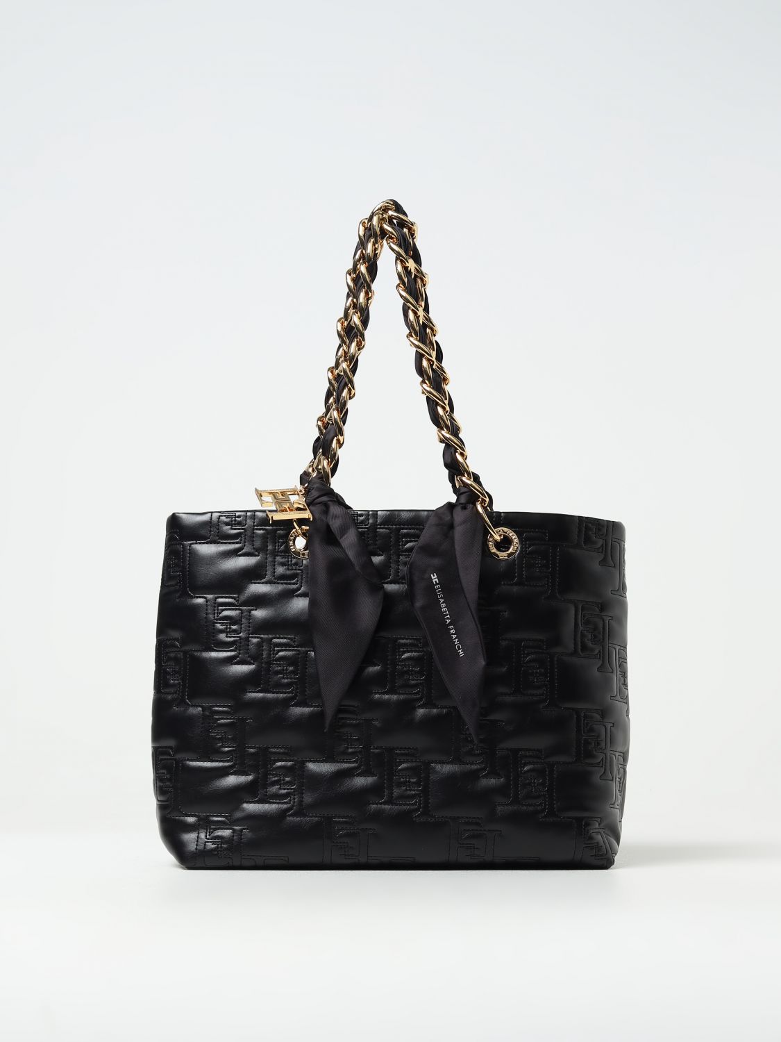 Shop Elisabetta Franchi Tote Bags  Woman Color Black