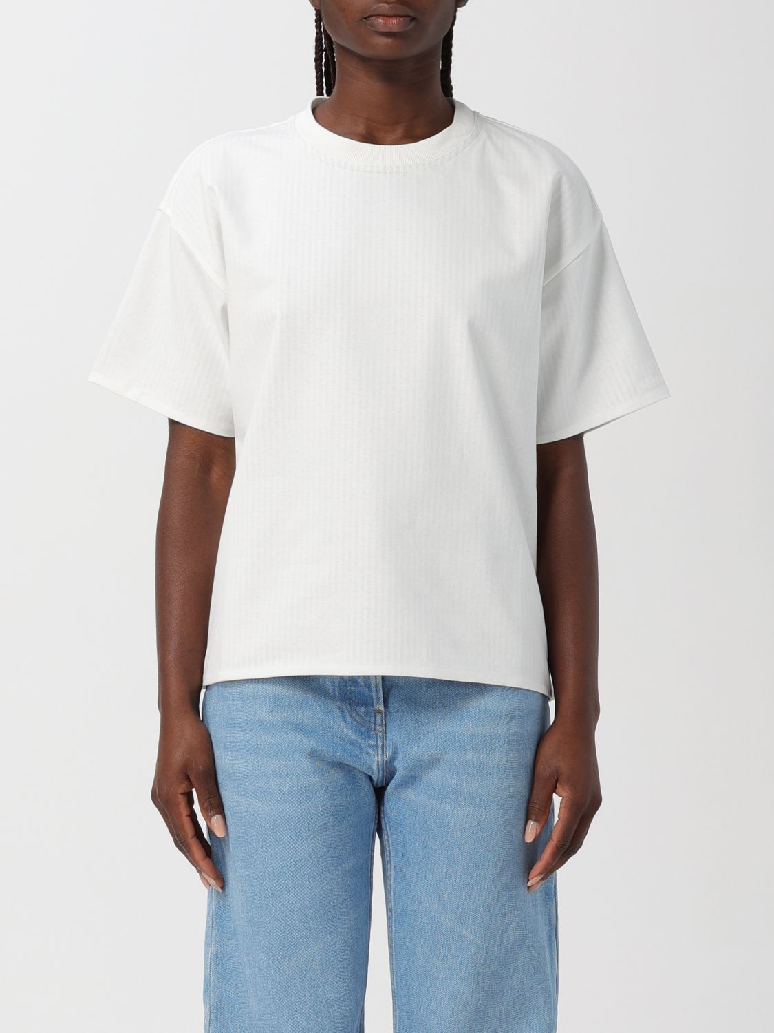 Shop Bottega Veneta T-shirt  Woman Color White