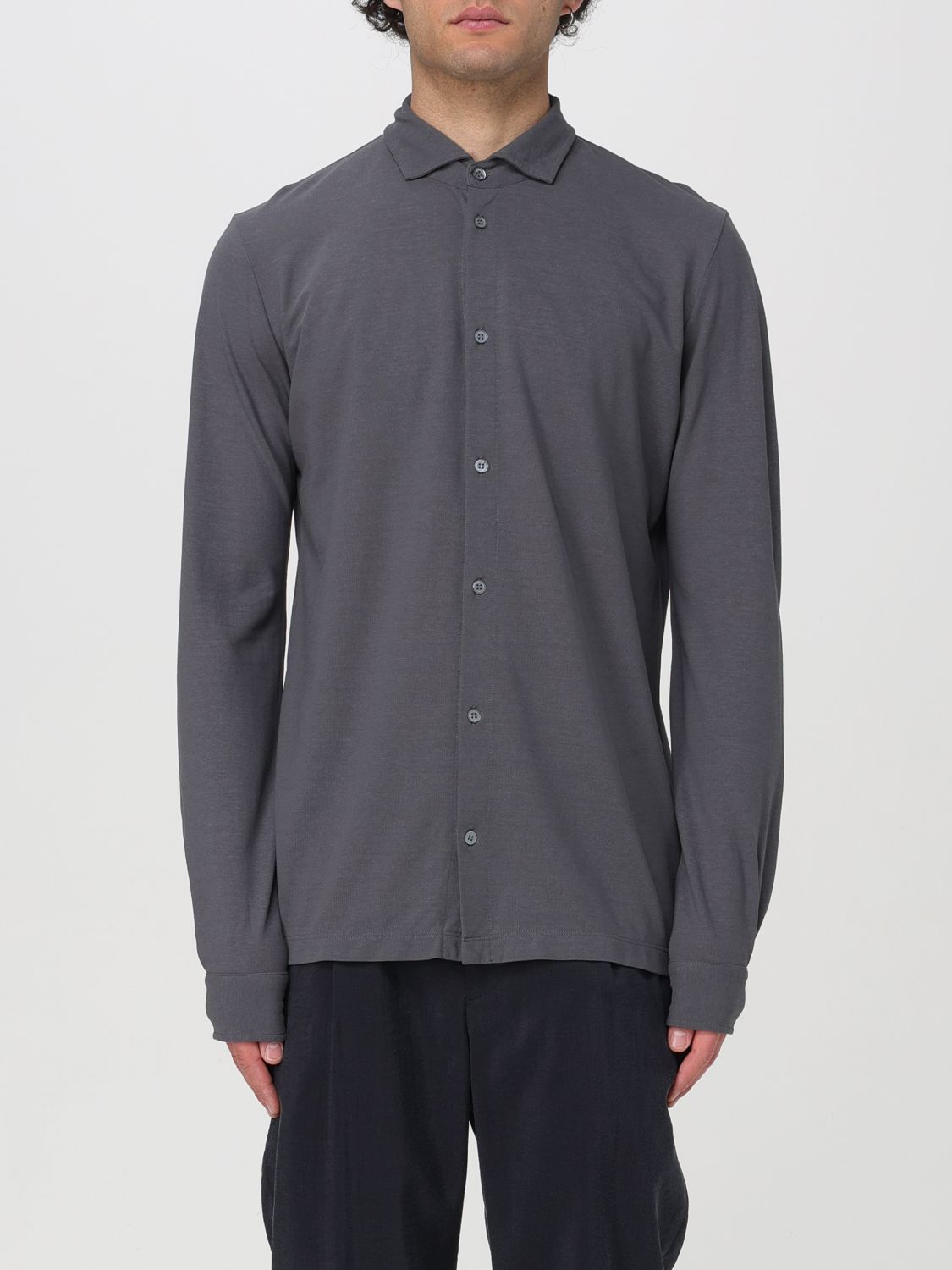 Zanone Polo Shirt  Men Color Grey In Grey