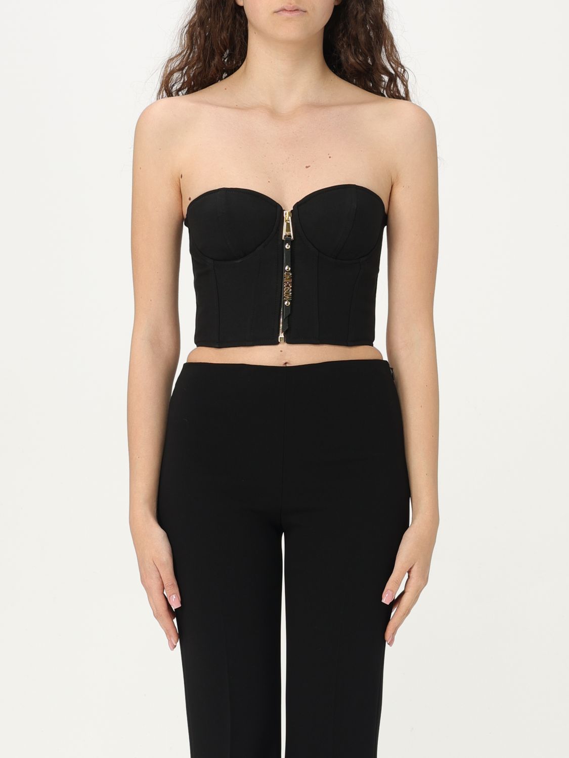 Shop Moschino Couture Top  Woman Color Black