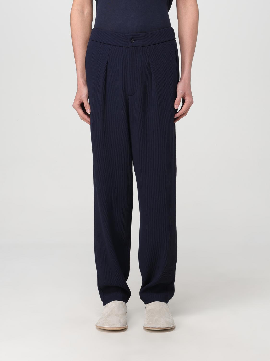 Shop Giorgio Armani Pants  Men Color Blue