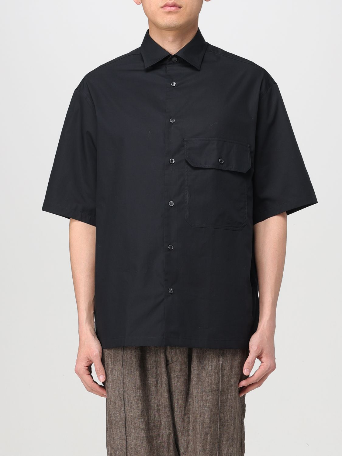 Shop Emporio Armani Shirt  Men Color Black
