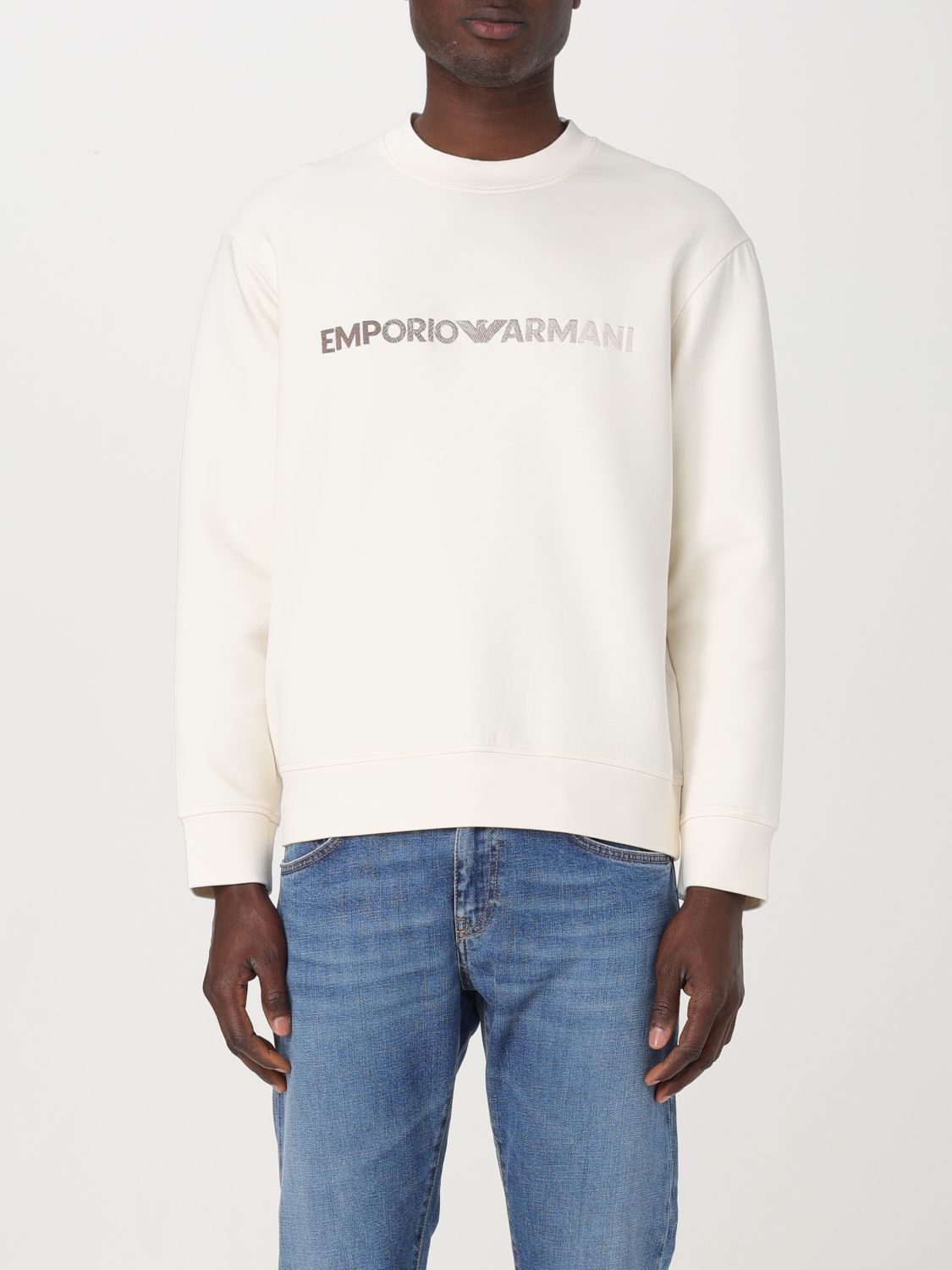Shop Emporio Armani Sweater  Men Color White