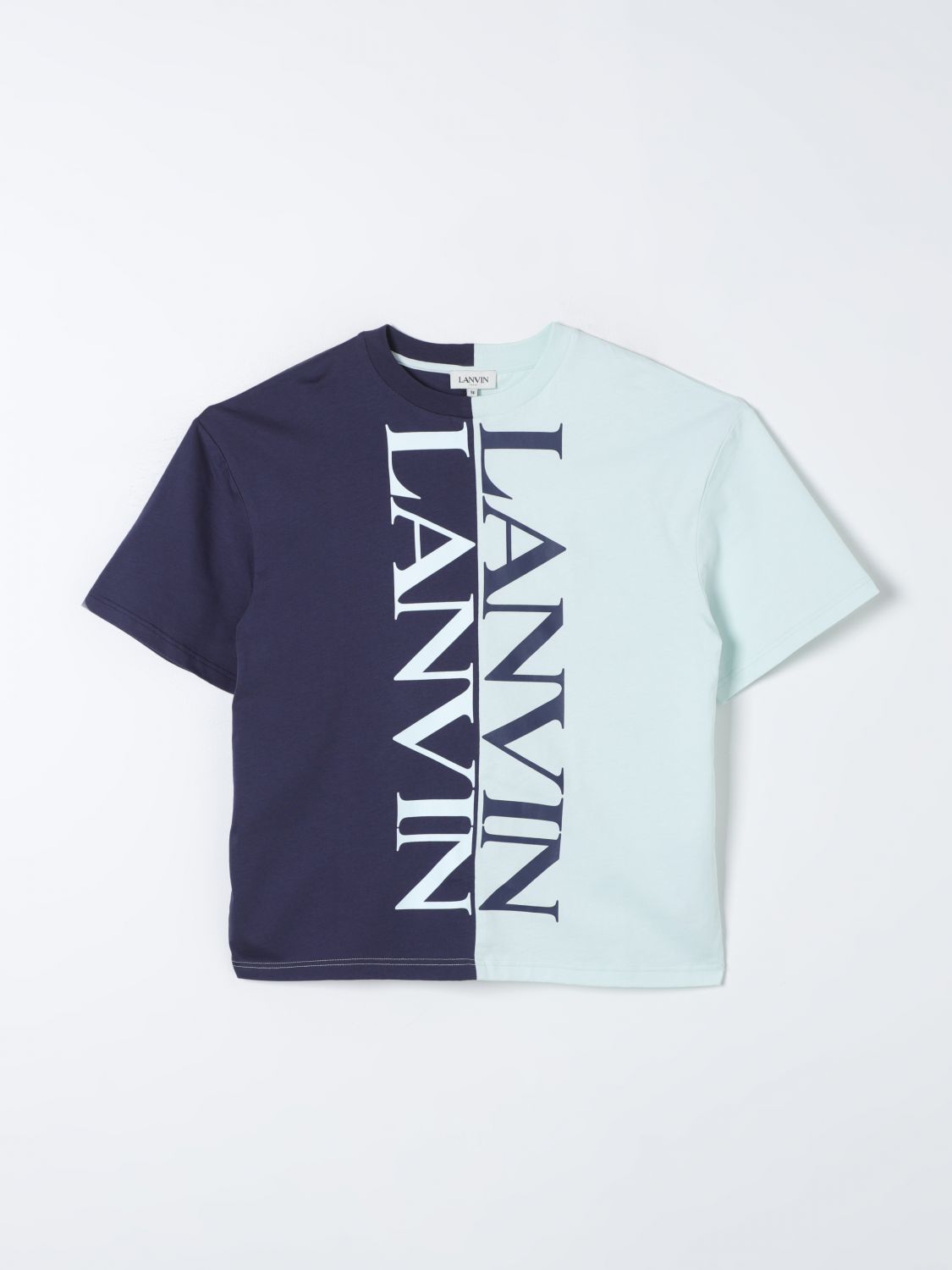 Lanvin T-shirt  Kids Color Marine In 海蓝色