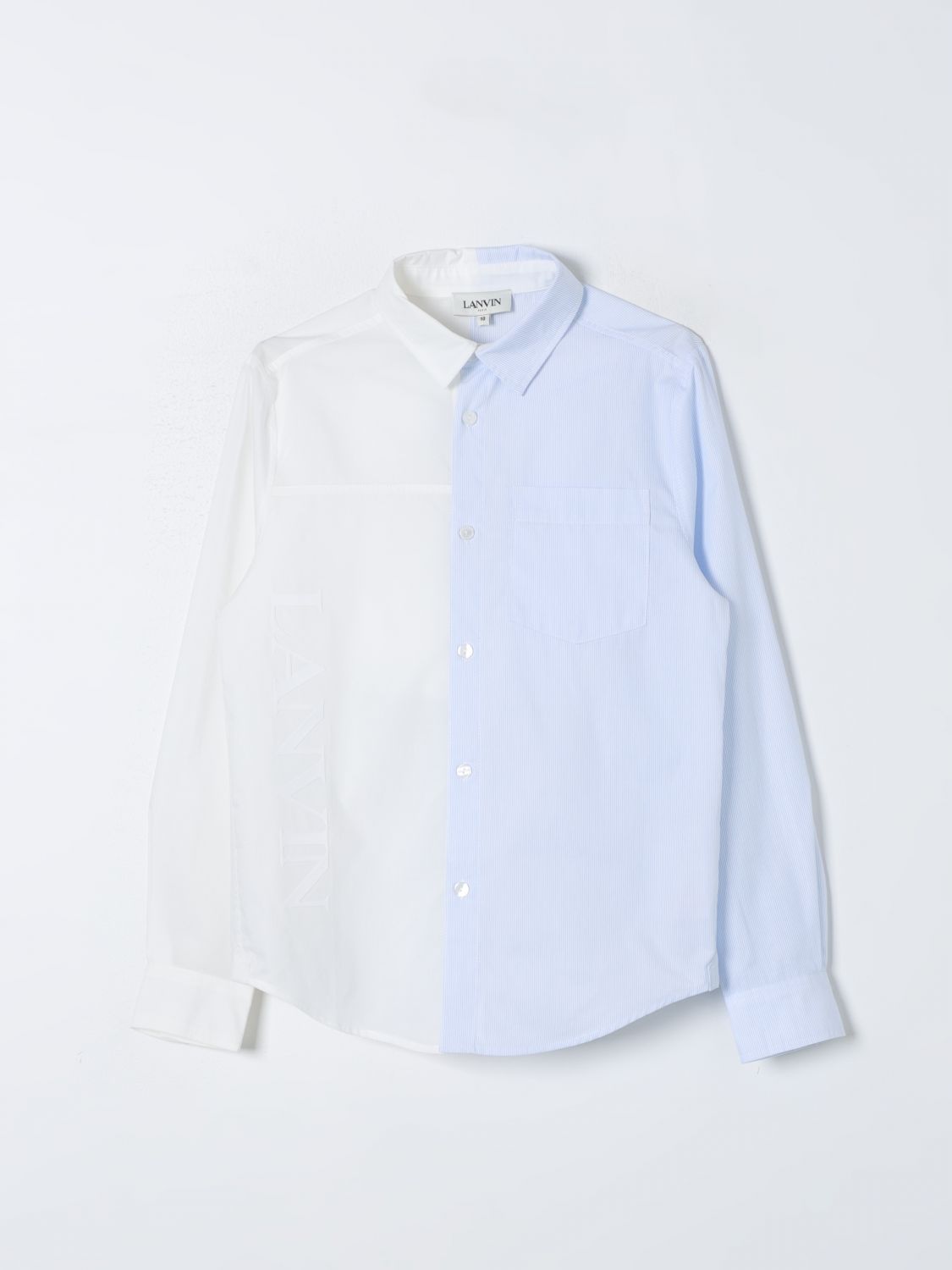 Shop Lanvin Shirt  Kids Color White