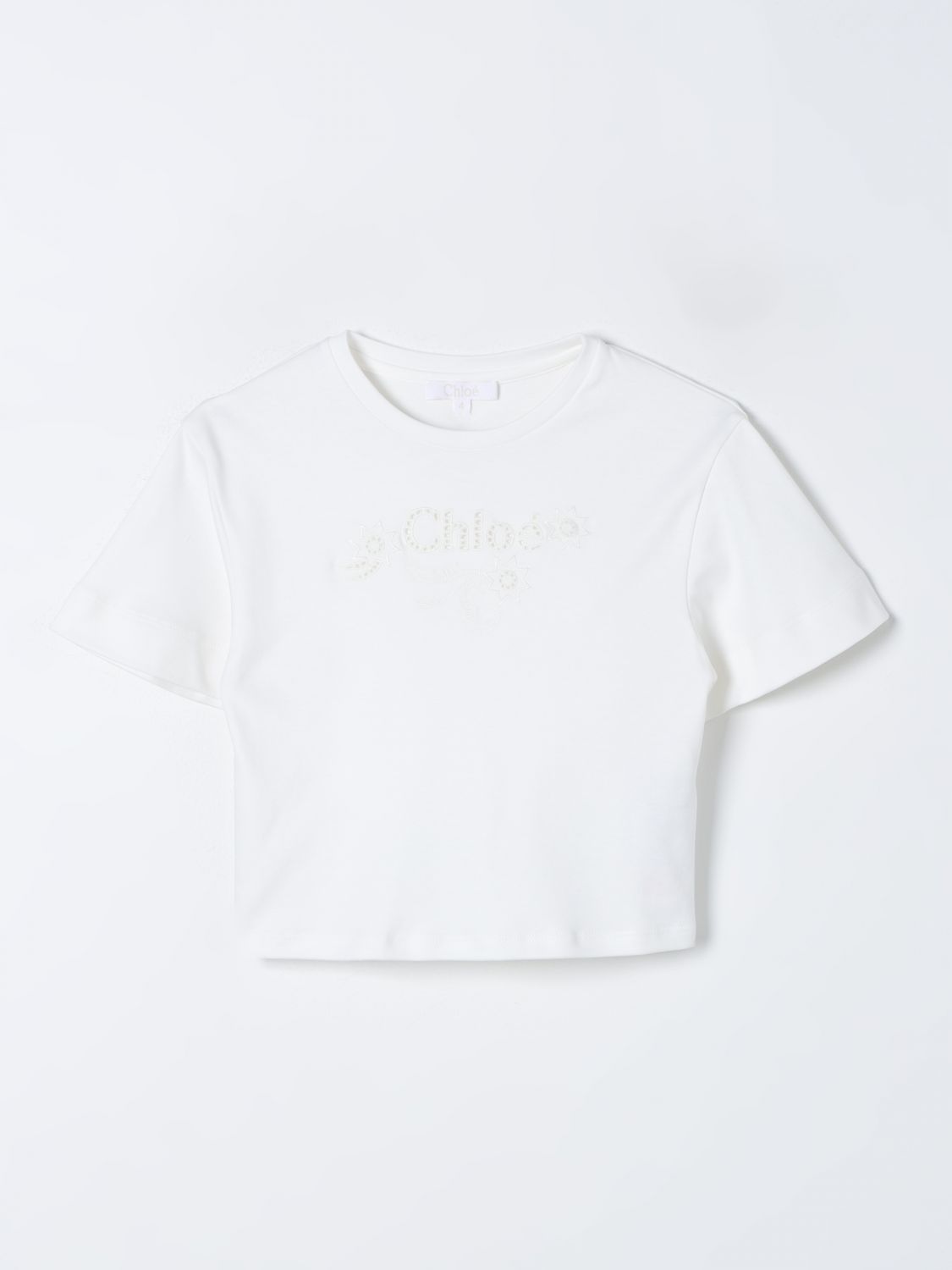 Shop Chloé T-shirt  Kids Color White