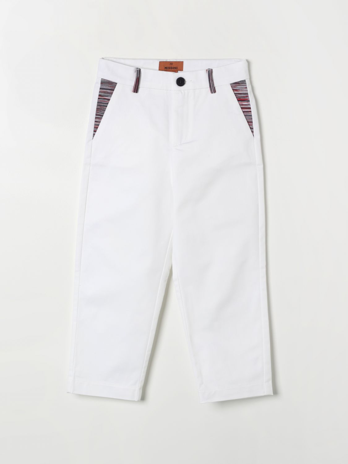 Shop Missoni Pants  Kids Color White