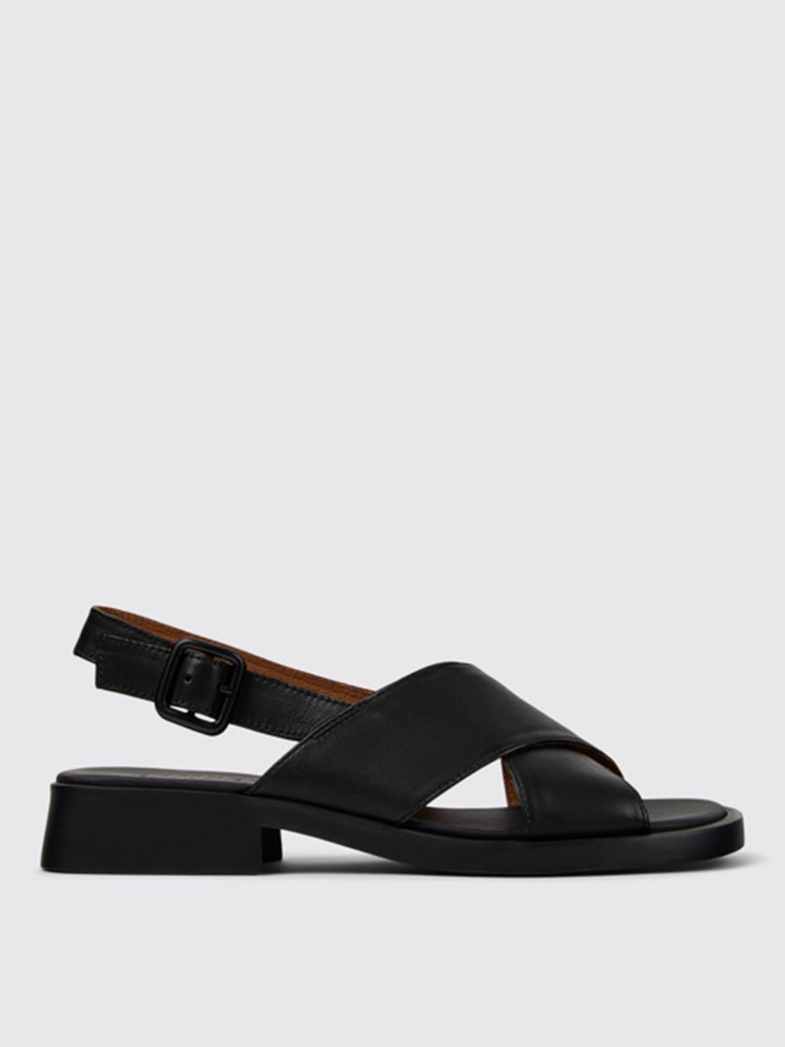 Camper Flat Sandals  Woman Color Black