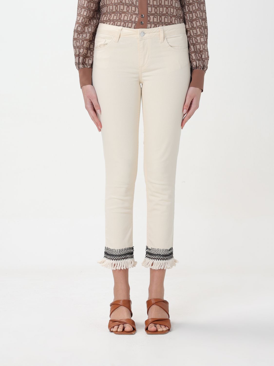 Shop Liu •jo Pants Liu Jo Woman Color Natural