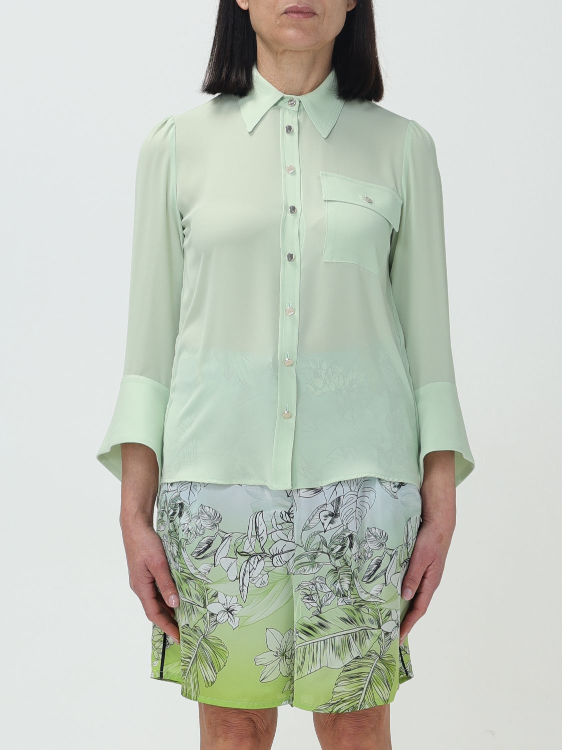 Shop Liu •jo Shirt Liu Jo Woman Color Green