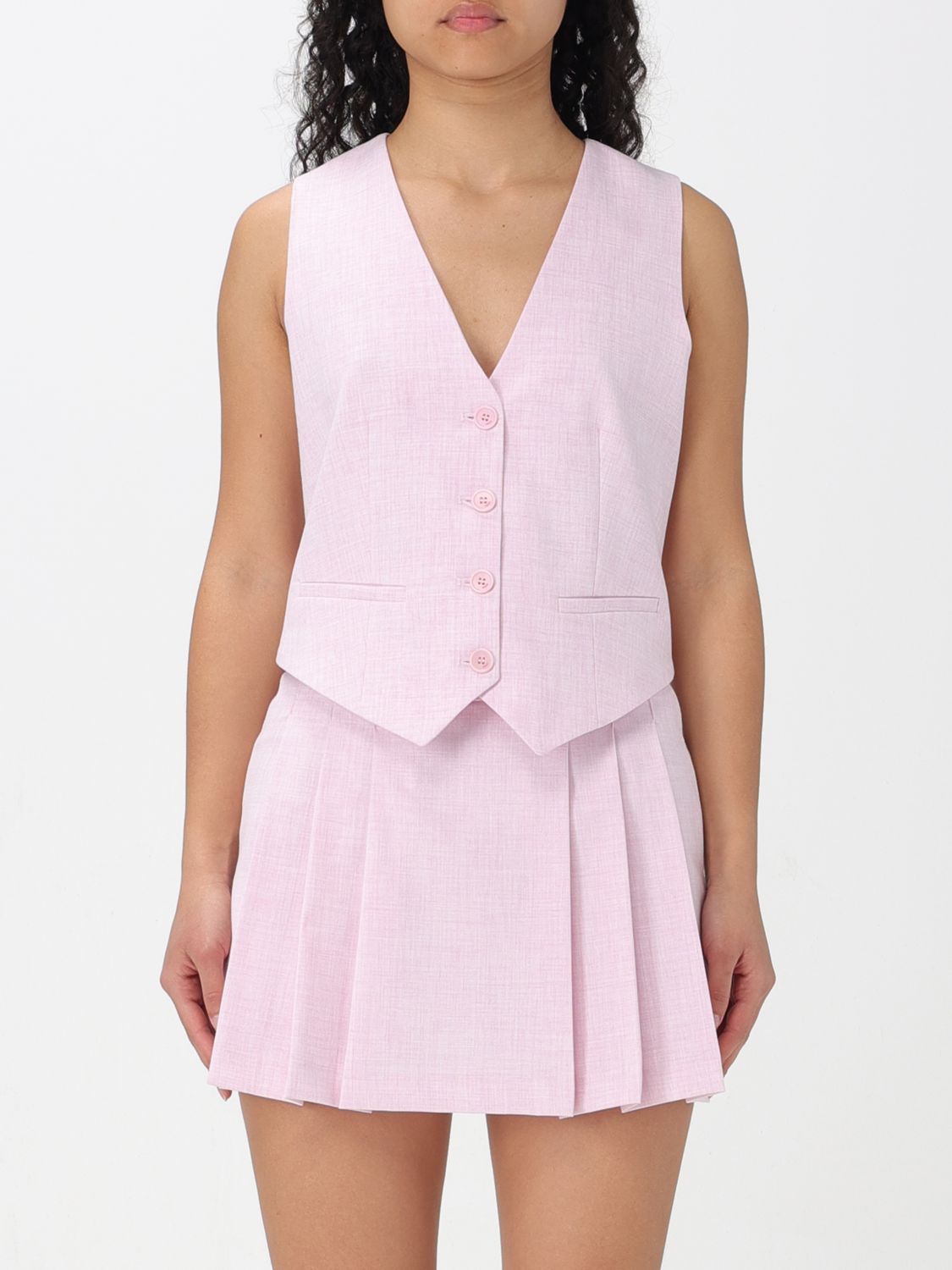 Shop Liu •jo Waistcoat Liu Jo Woman Color Pink