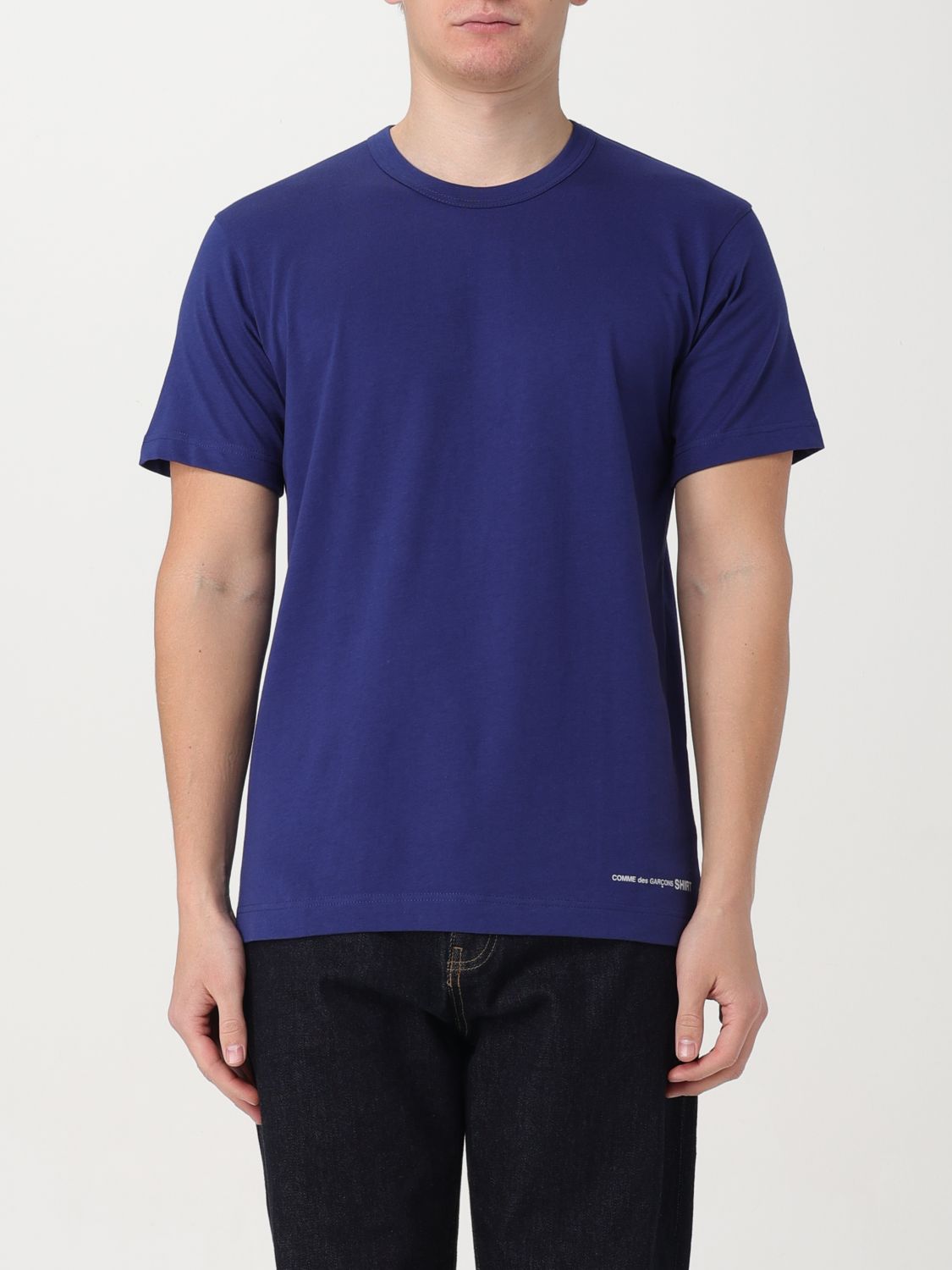 Shop Comme Des Garçons Shirt T-shirt  Men Color Blue