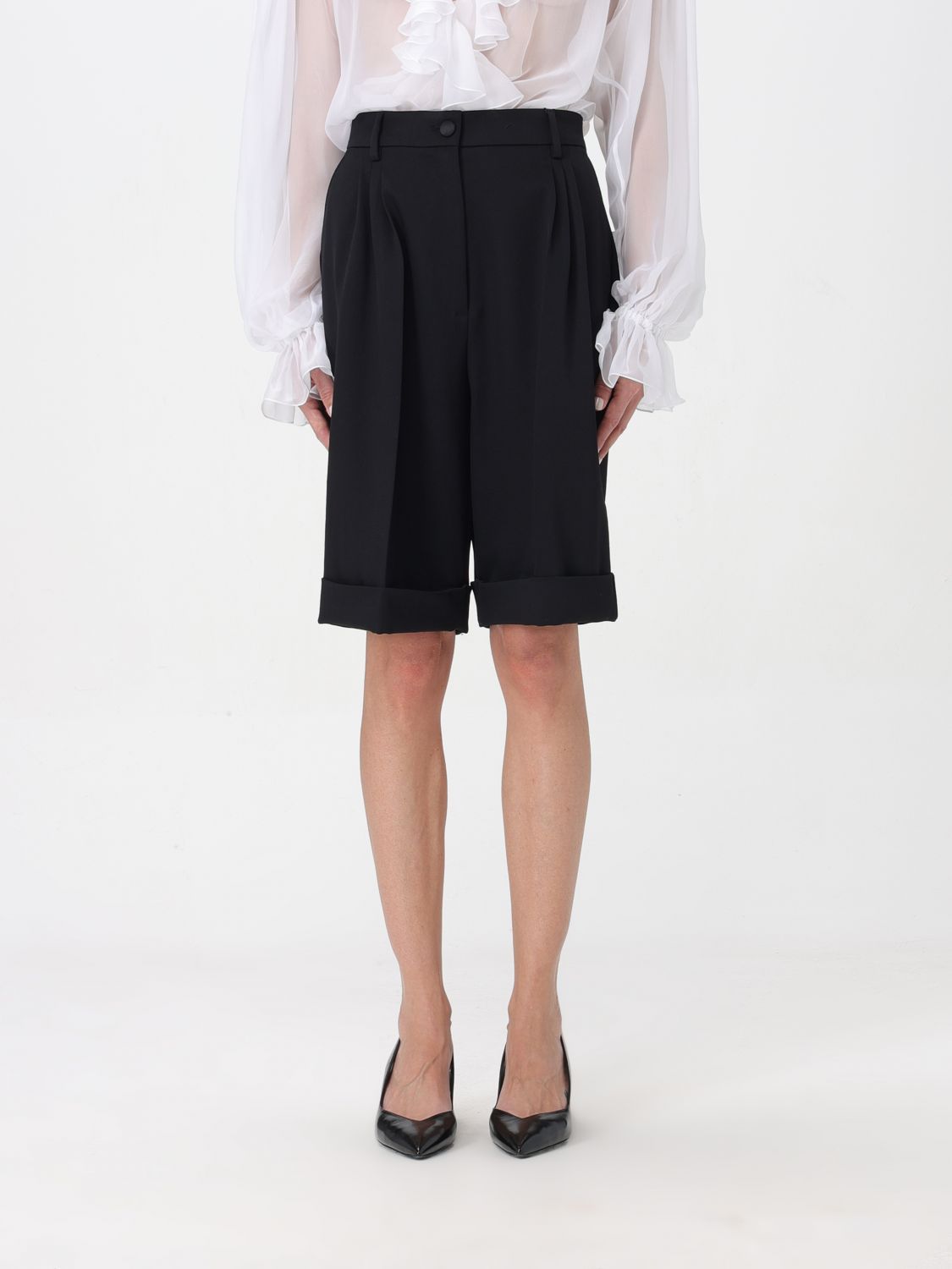 Dolce & Gabbana Women's Wool Trousers In Black