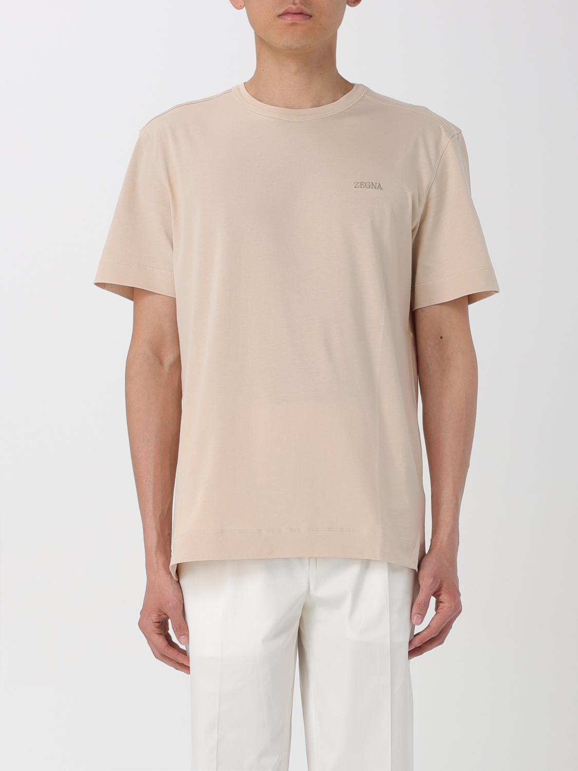 Shop Zegna T-shirt  Men Color Sand