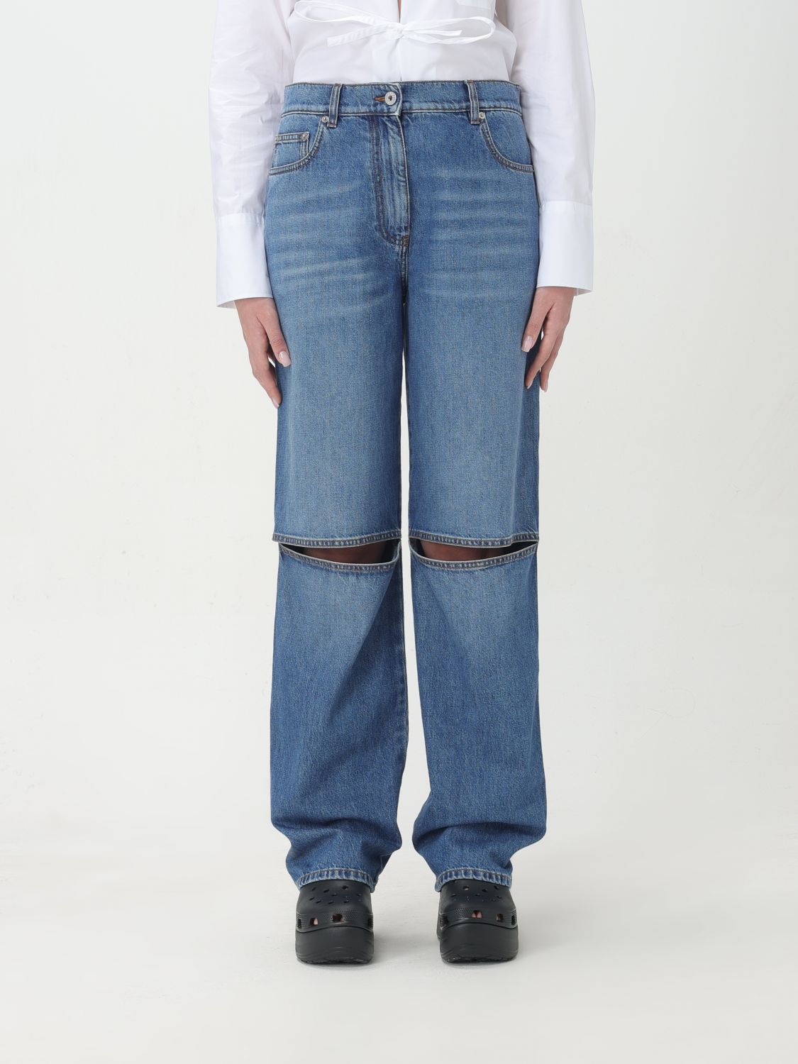 Shop Jw Anderson Jeans  Woman Color Blue