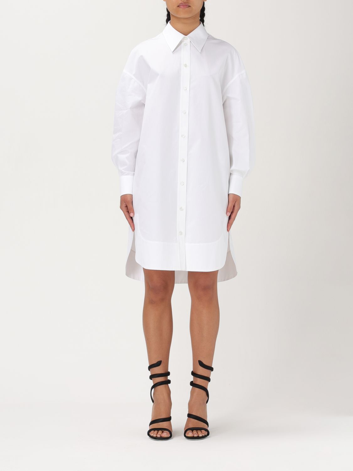 Shop Alexander Mcqueen Dress  Woman Color White