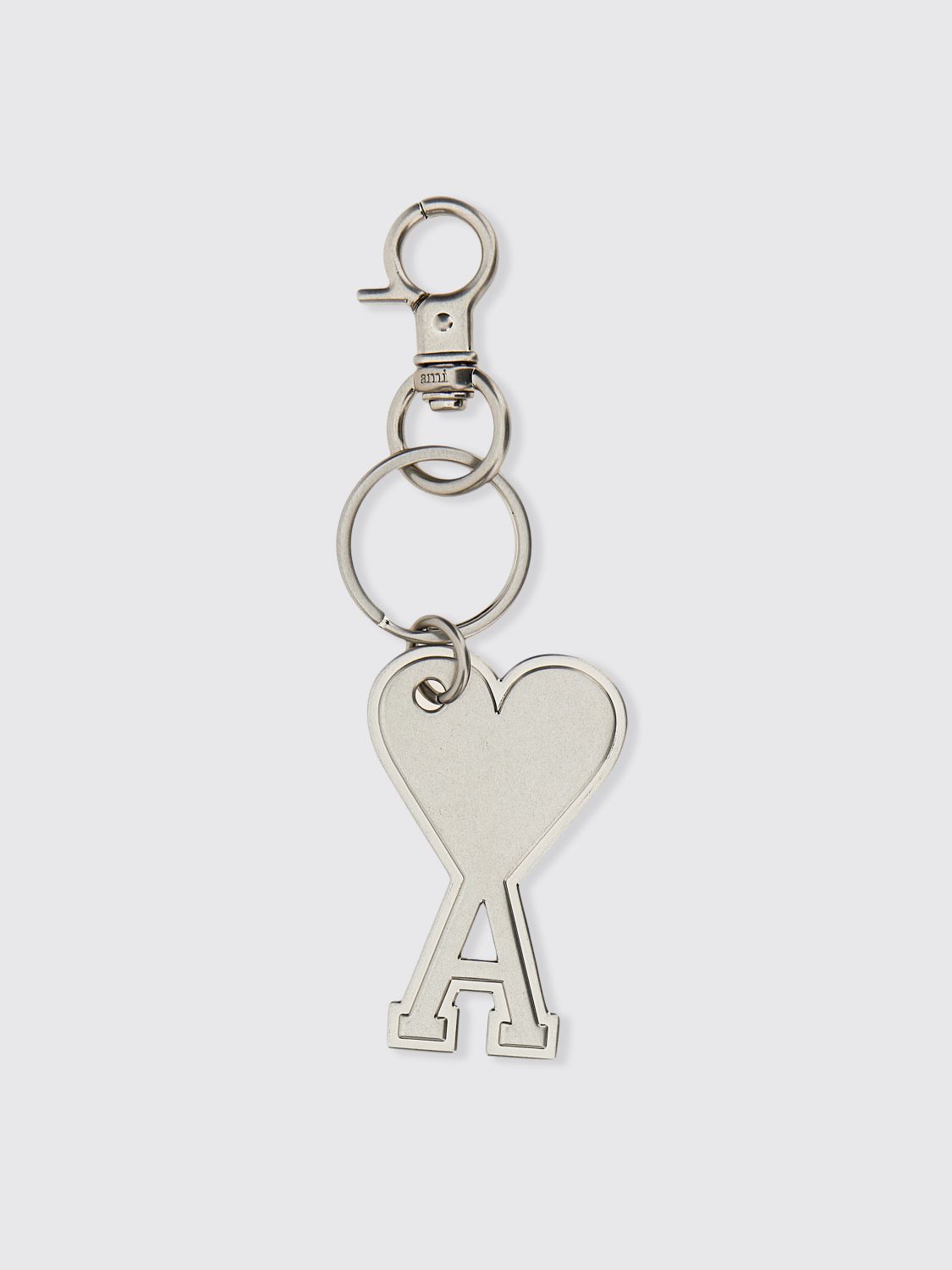 Shop Ami Alexandre Mattiussi Keyring Ami Paris Men Color Silver