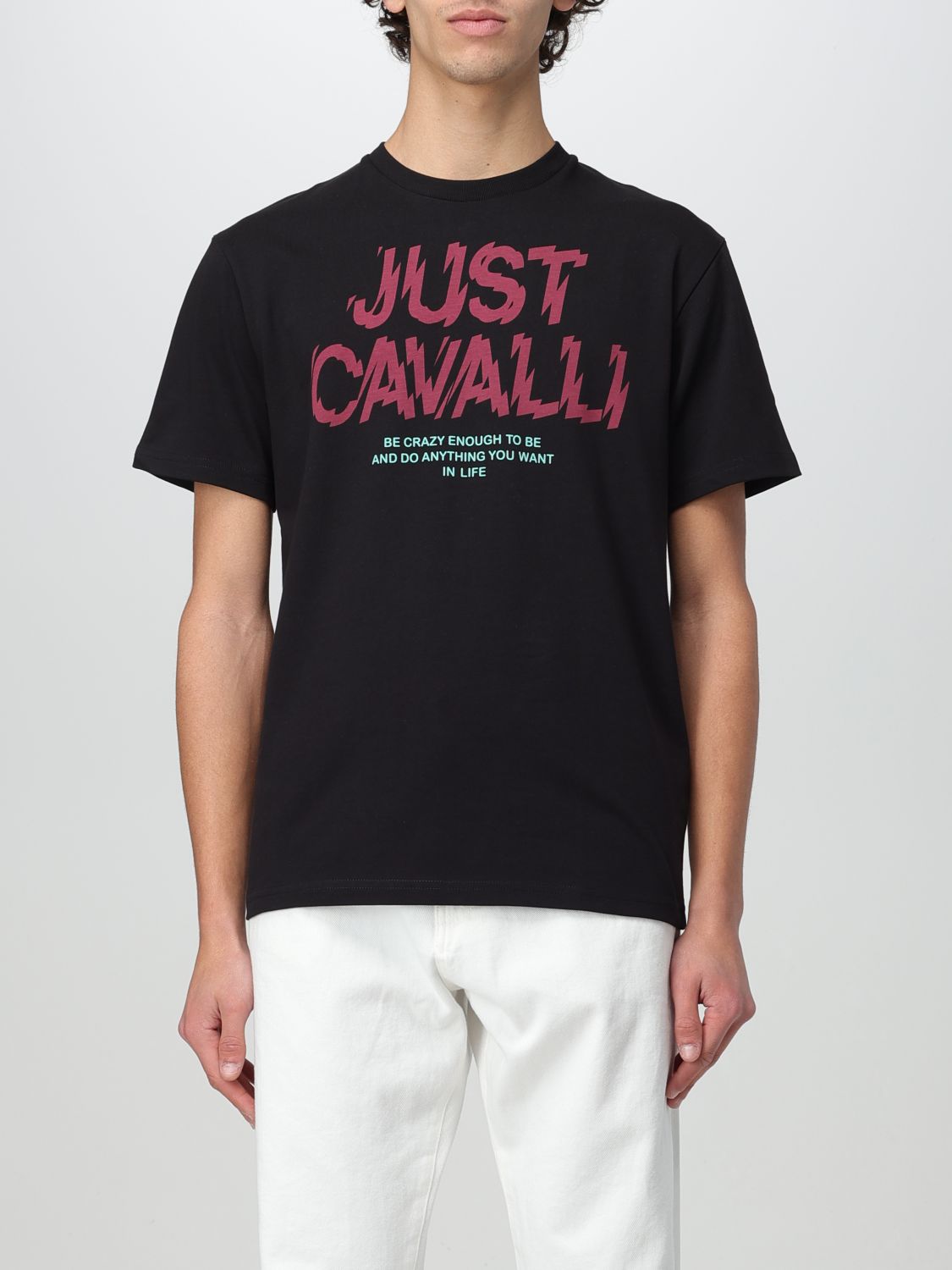 T恤 JUST CAVALLI 男士 颜色 黑色