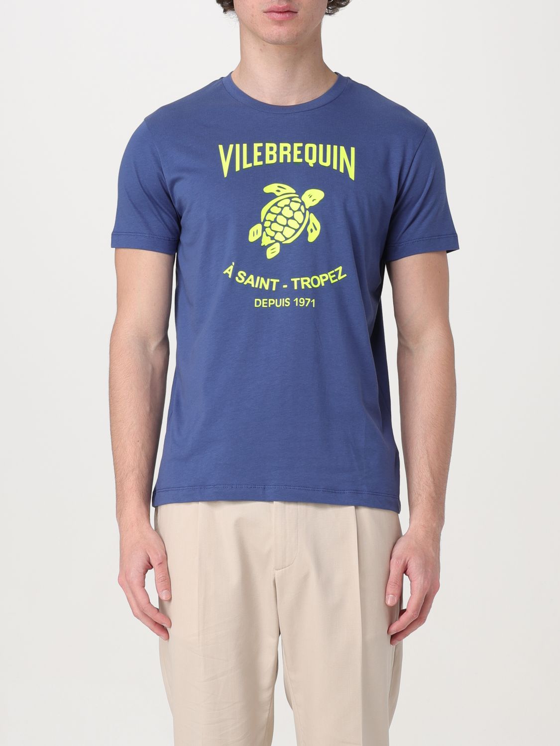 Shop Vilebrequin T-shirt  Men Color Blue