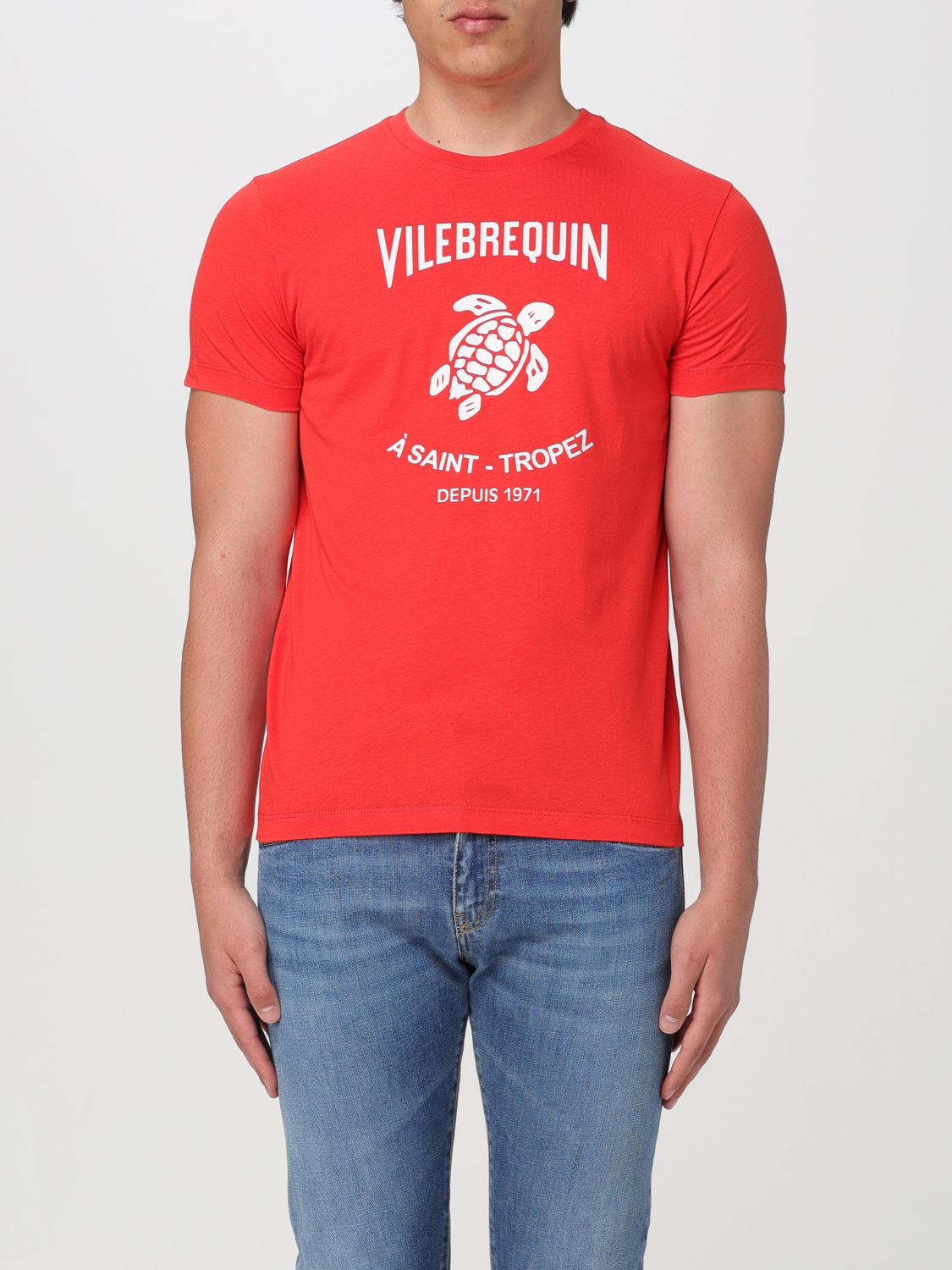 Shop Vilebrequin T-shirt  Men Color Red