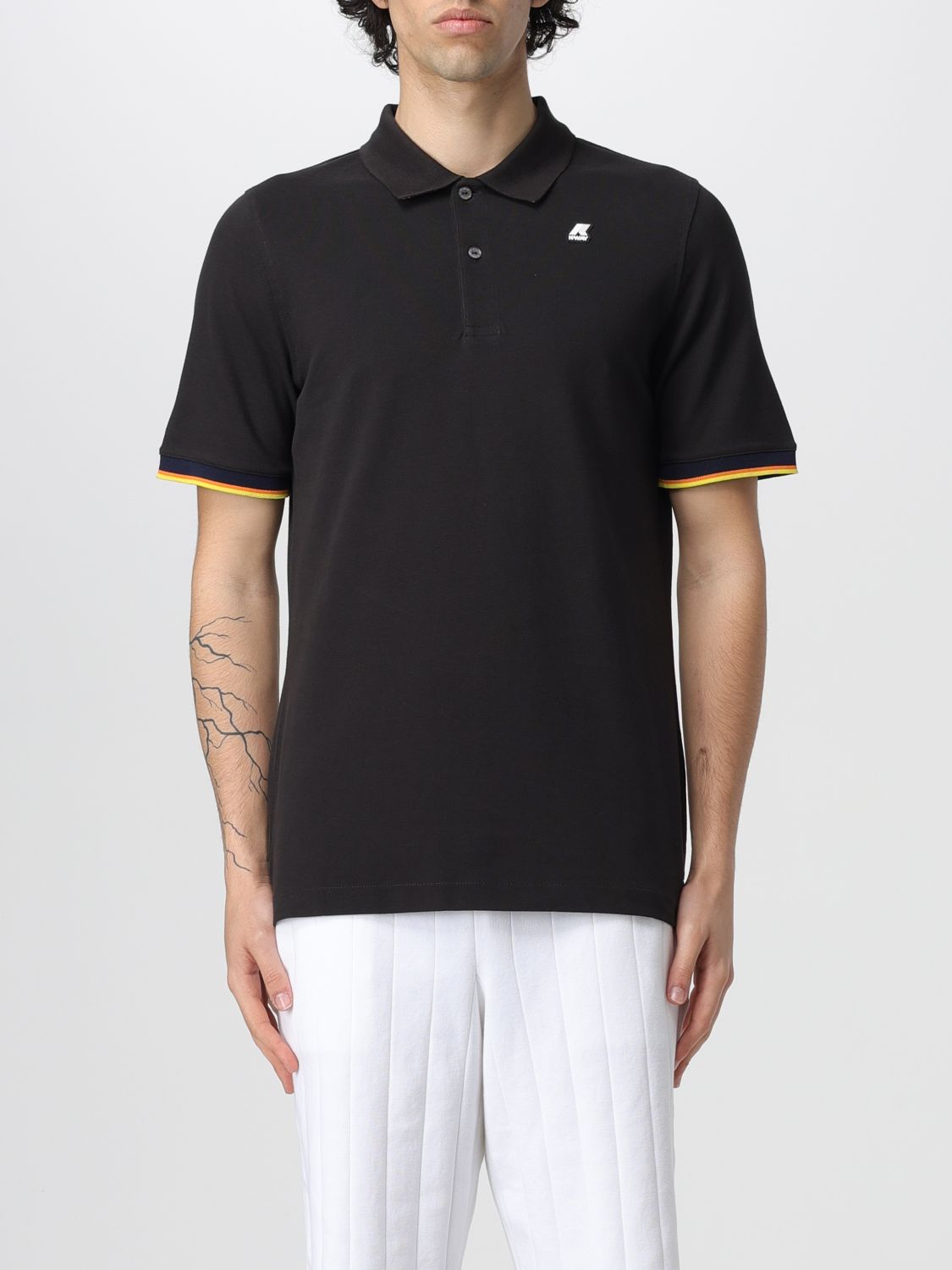 Shop K-way Polo Shirt  Men Color Black