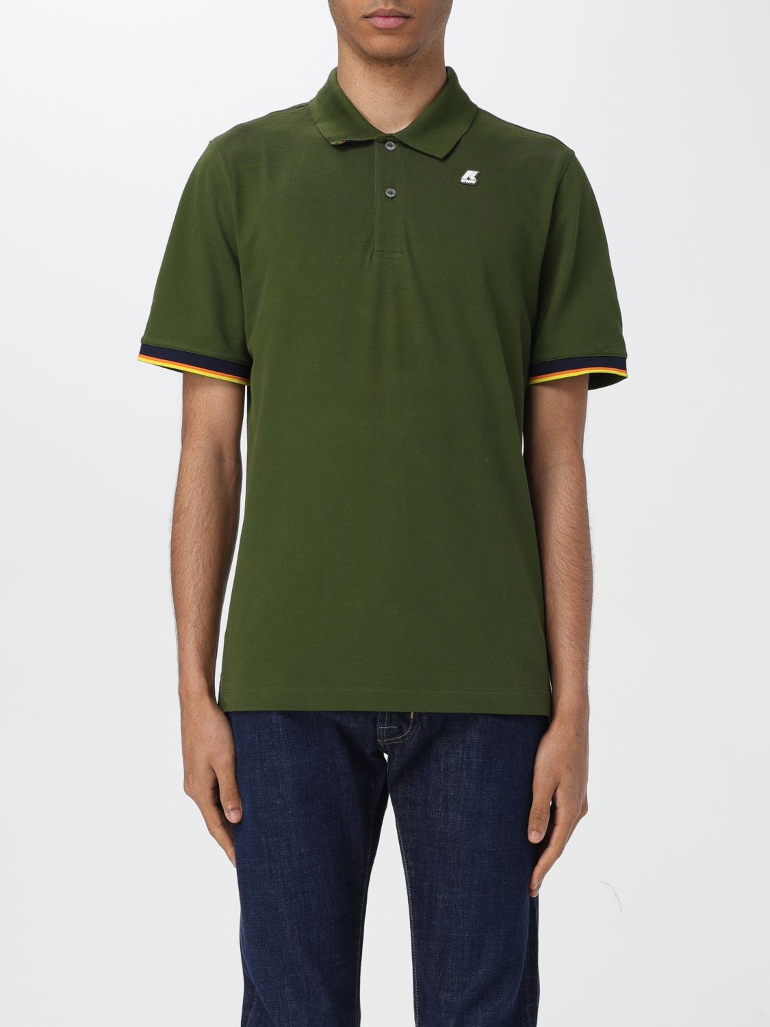 Shop K-way Polo Shirt  Men Color Green