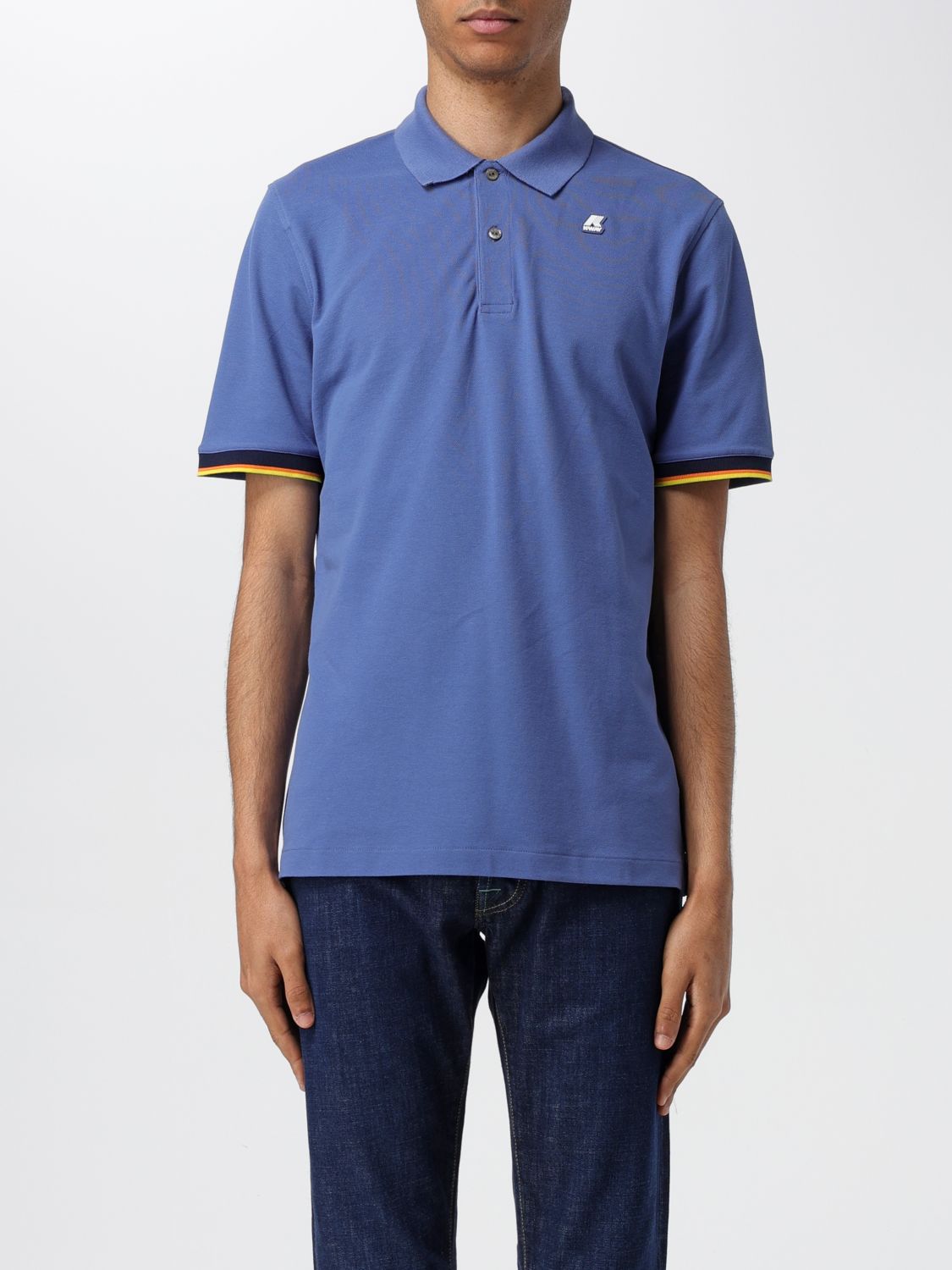 Shop K-way Polo Shirt  Men Color Blue 1