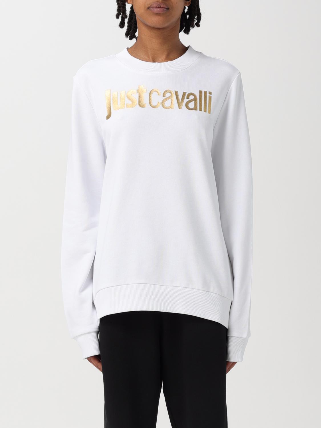 Shop Just Cavalli Sweatshirt  Woman Color White