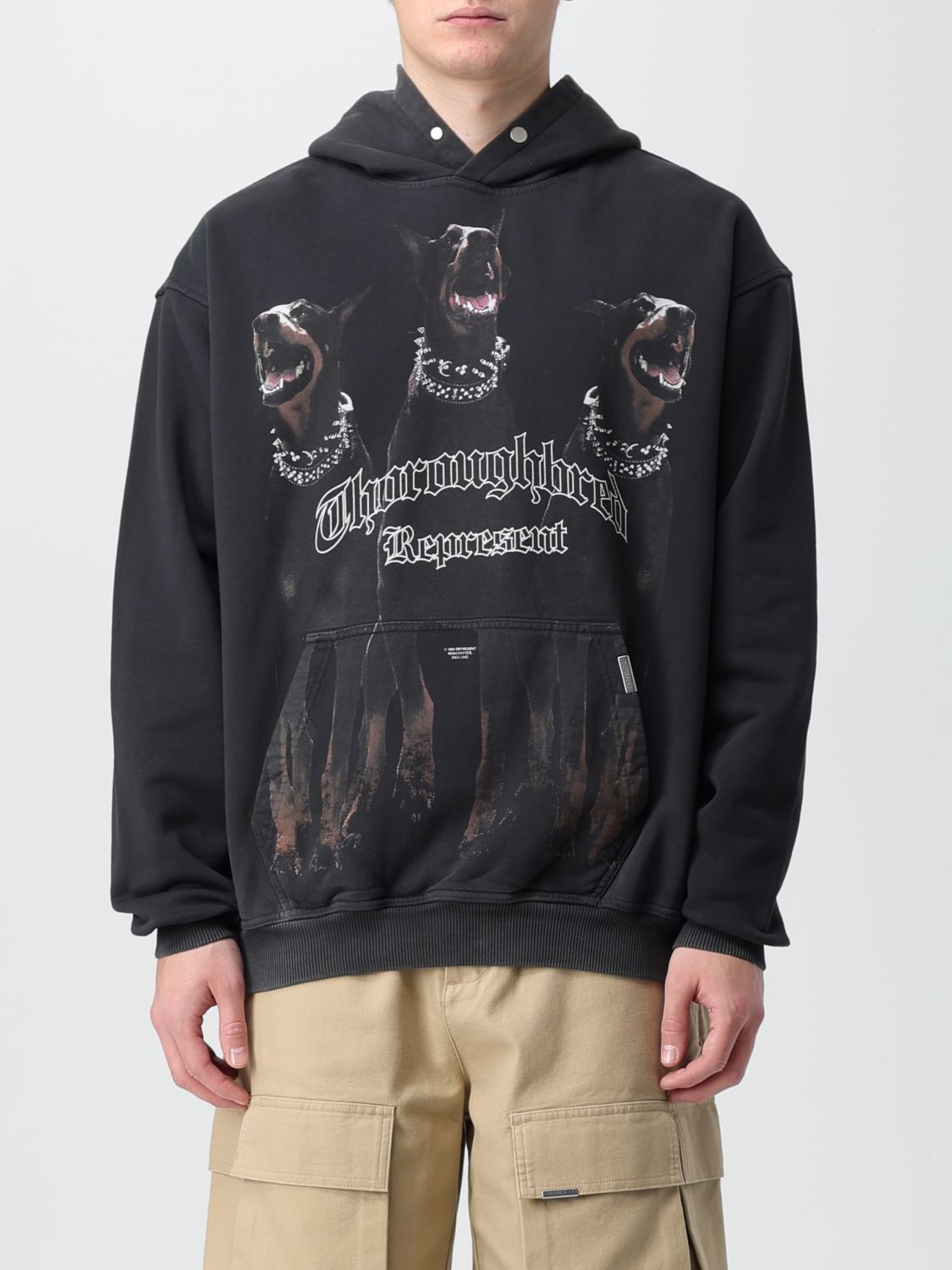 Shop Represent Sweatshirt  Men Color Black