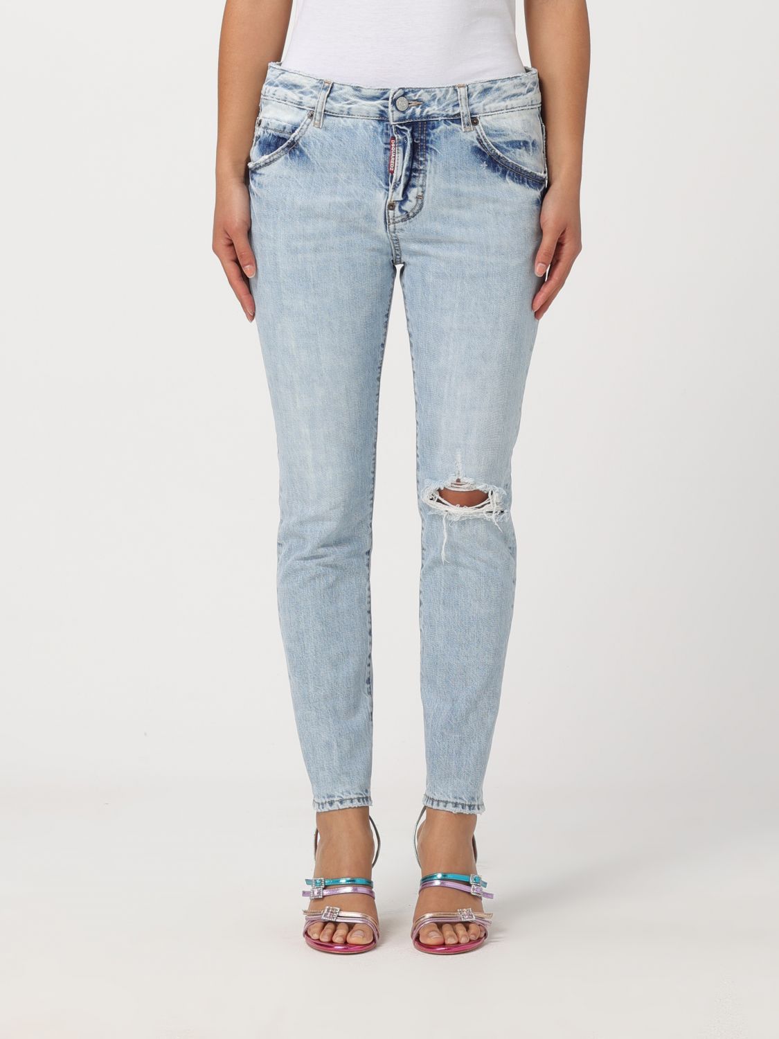 Shop Dsquared2 Jeans  Woman Color Denim