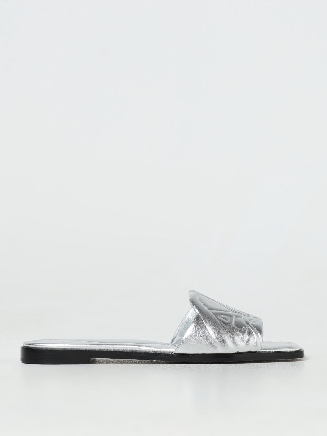 Alexander Mcqueen Flat Sandals  Woman Color Silver In 银色