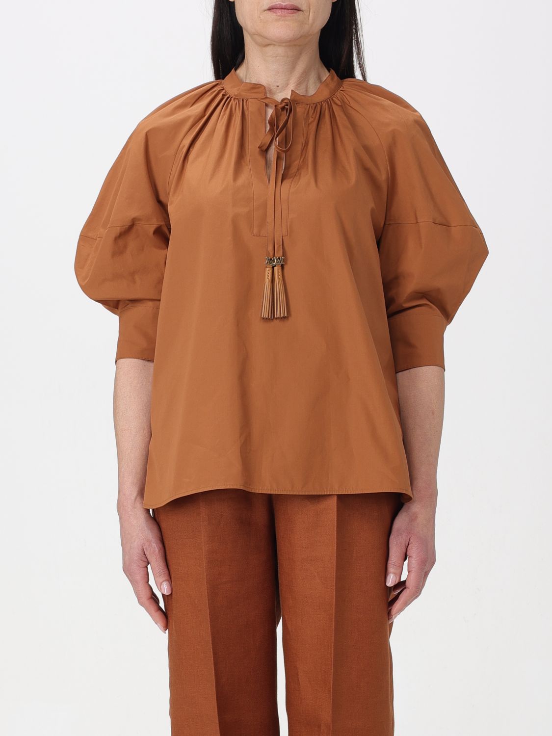 Shop Max Mara Shirt  Woman Color Brown