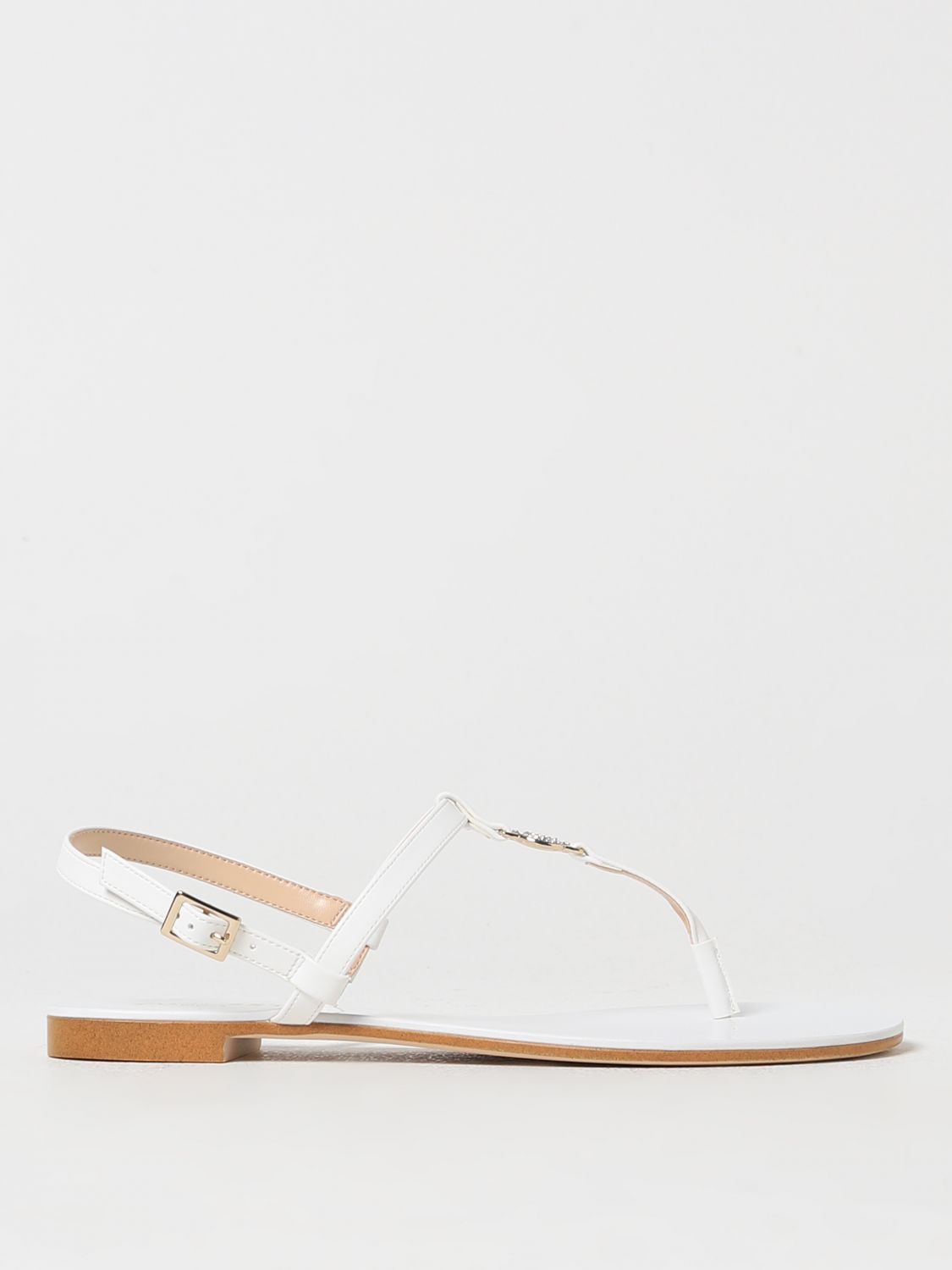 Shop Twinset Flat Sandals  Woman Color White