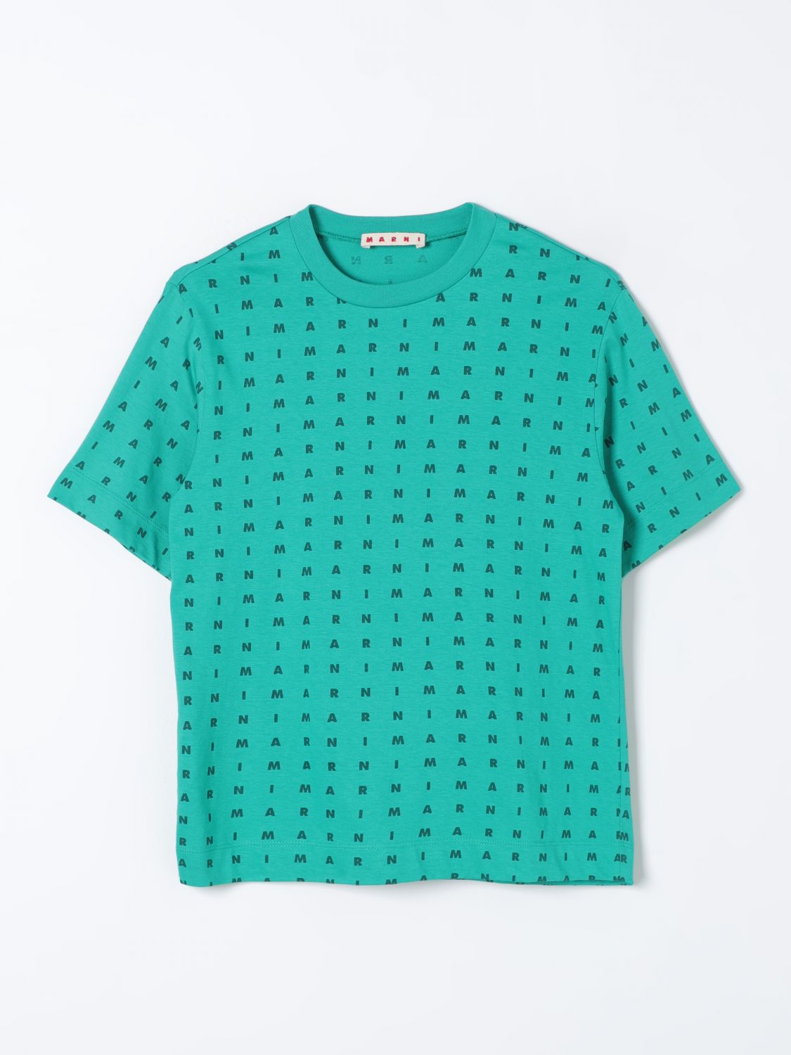 Shop Marni T-shirt  Kids Color Green
