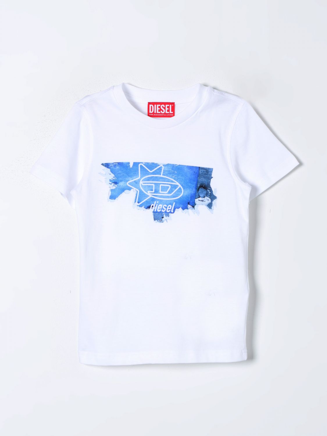 Shop Diesel T-shirt  Kids Color White