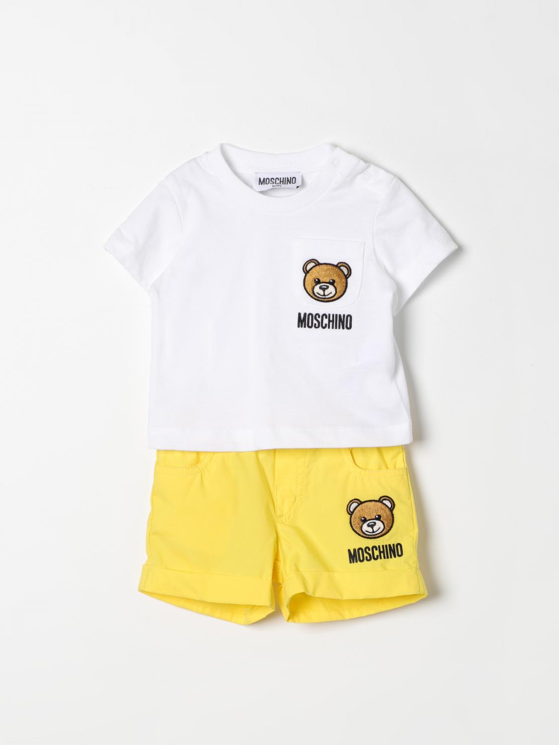 Shop Moschino Baby Jumpsuit Moschino Kids Color Yellow