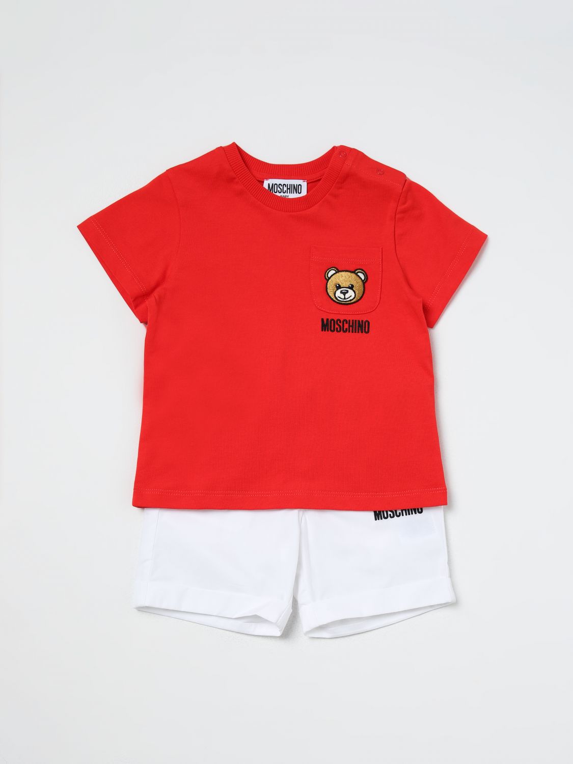 Shop Moschino Baby Jumpsuit Moschino Kids Color Red