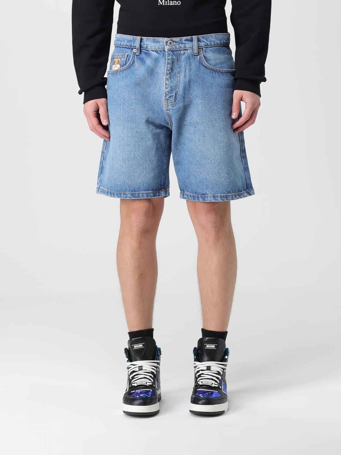 Moschino Short Couture Men Color Denim In Denim