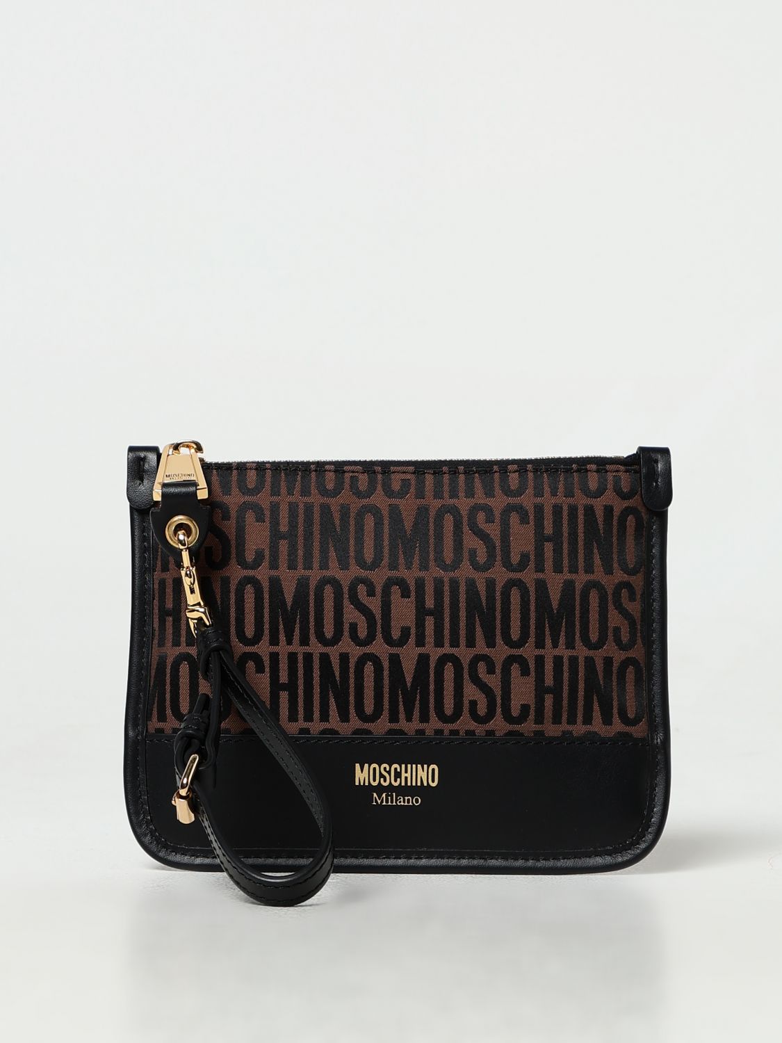 Shop Moschino Couture Clutch  Woman Color Brown