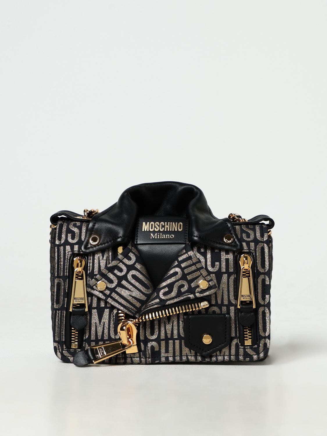 Shop Moschino Couture Shoulder Bag  Woman Color Gold
