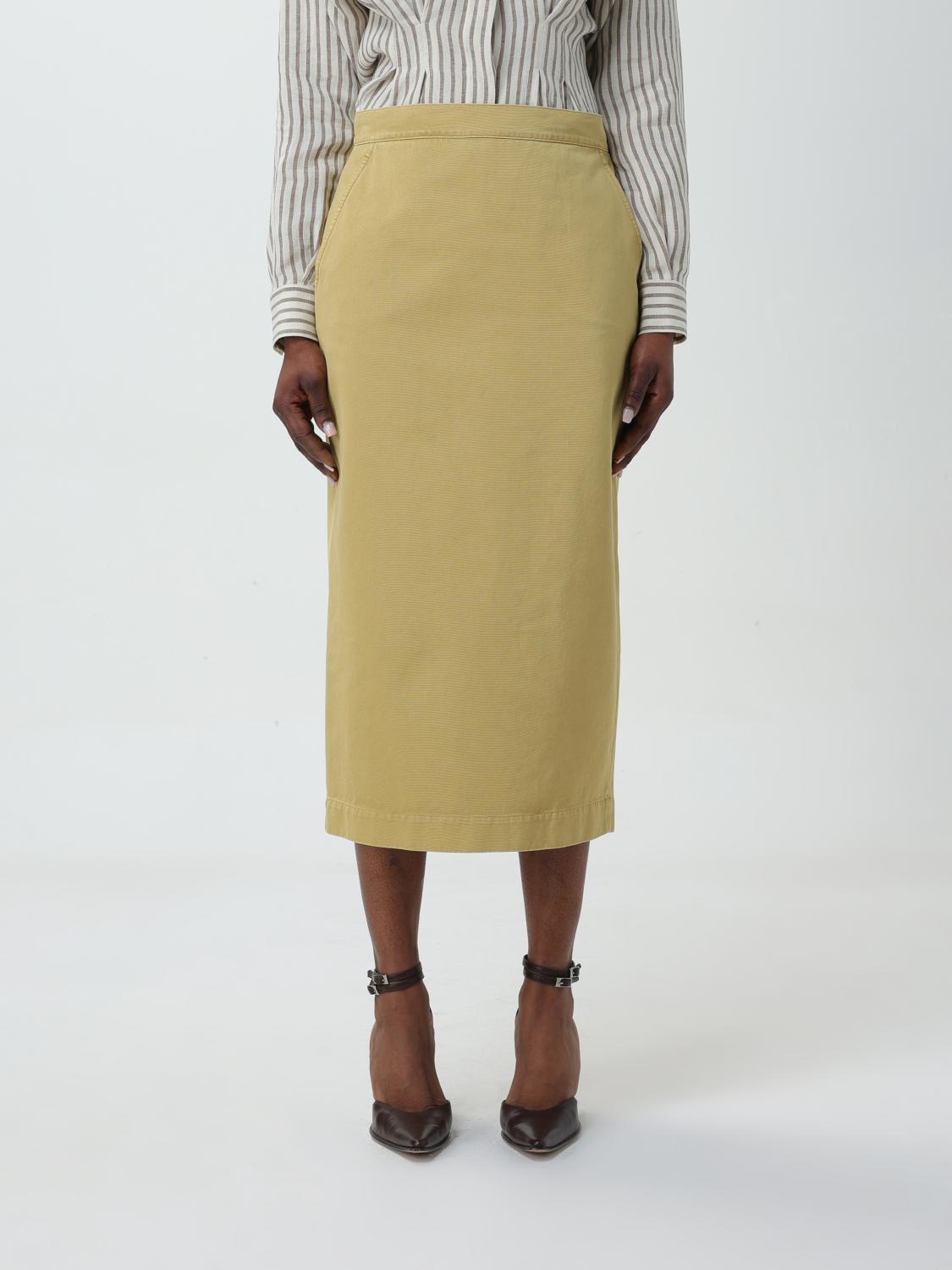 Shop Max Mara Skirt  Woman Color Mustard