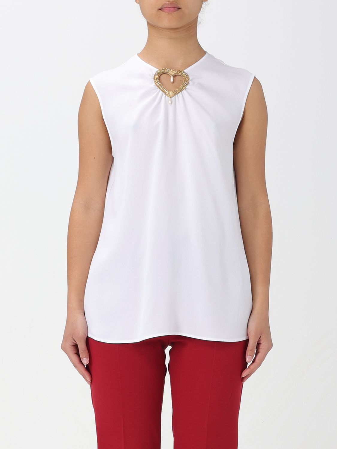 Shop Moschino Couture Top  Woman Color White
