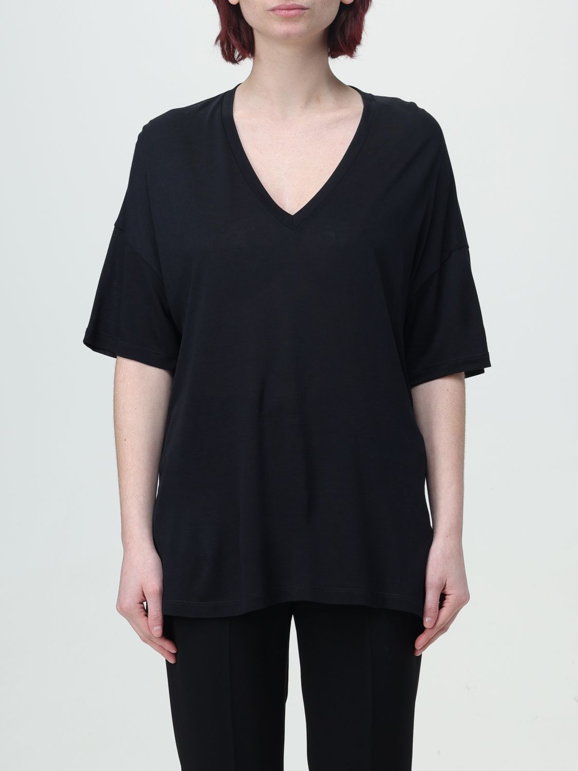 Shop Dondup T-shirt  Woman Color Black