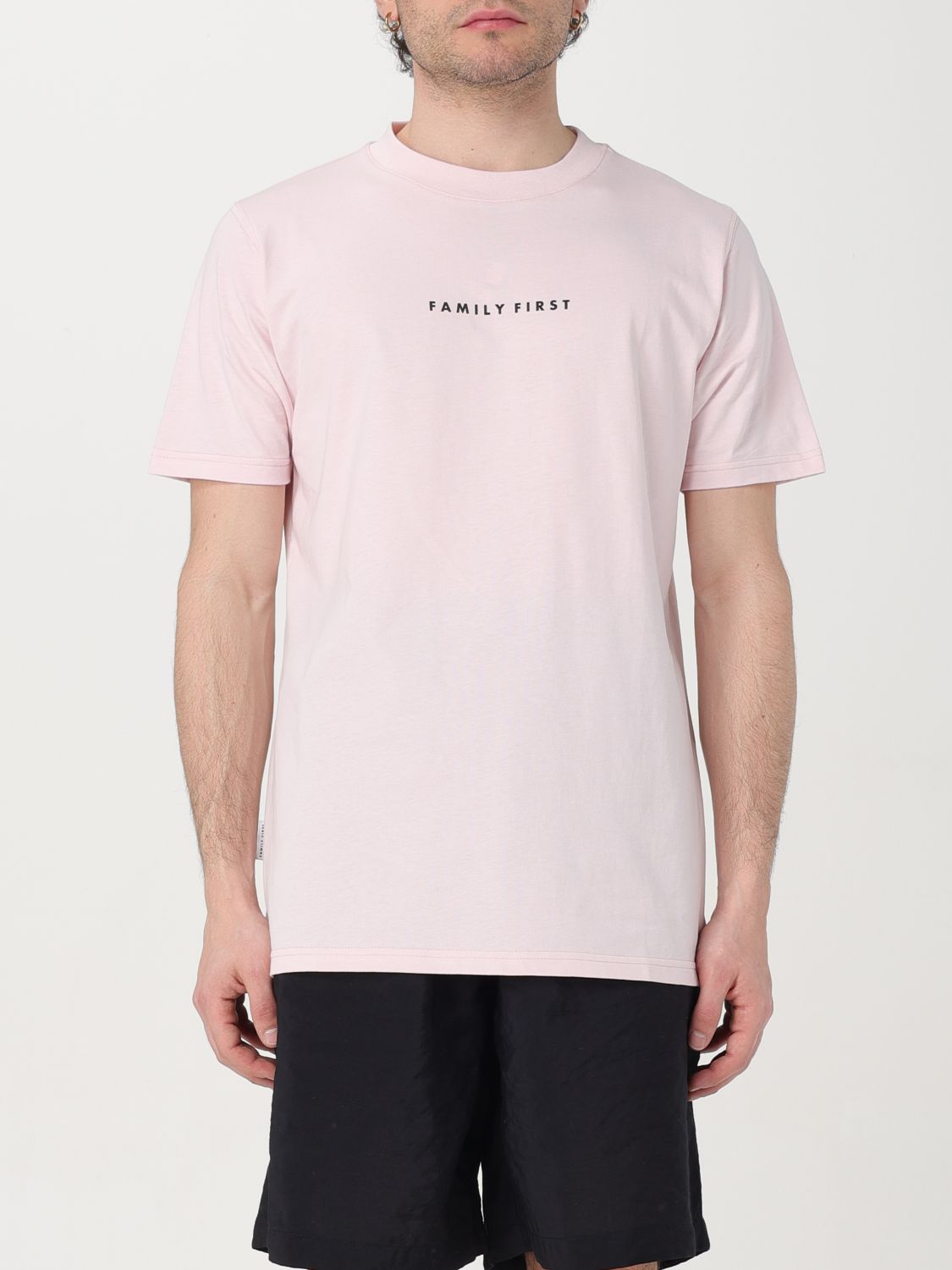 t-shirt family first men colour pink